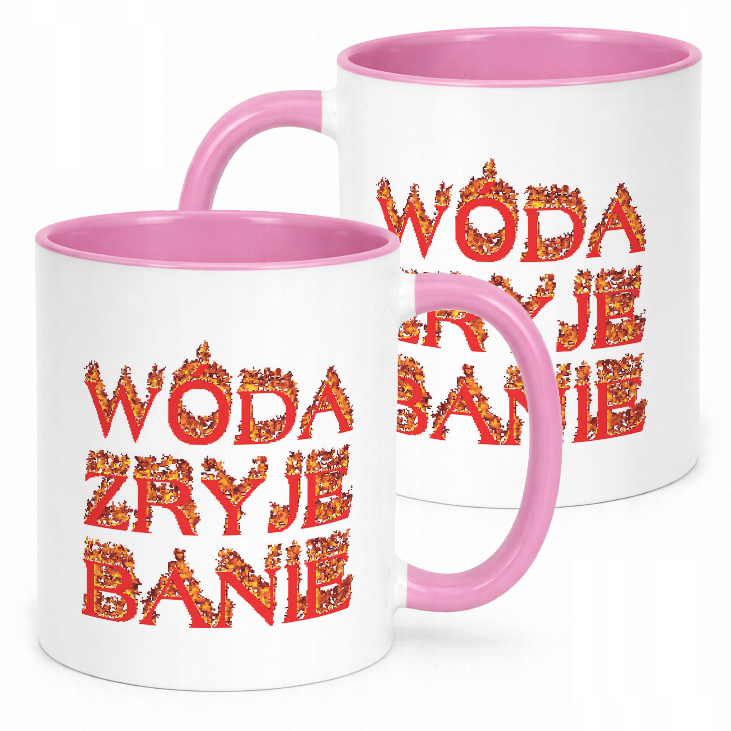 Kubek Różowy Wóda Zryje Banie Memy Zabawne Prezent