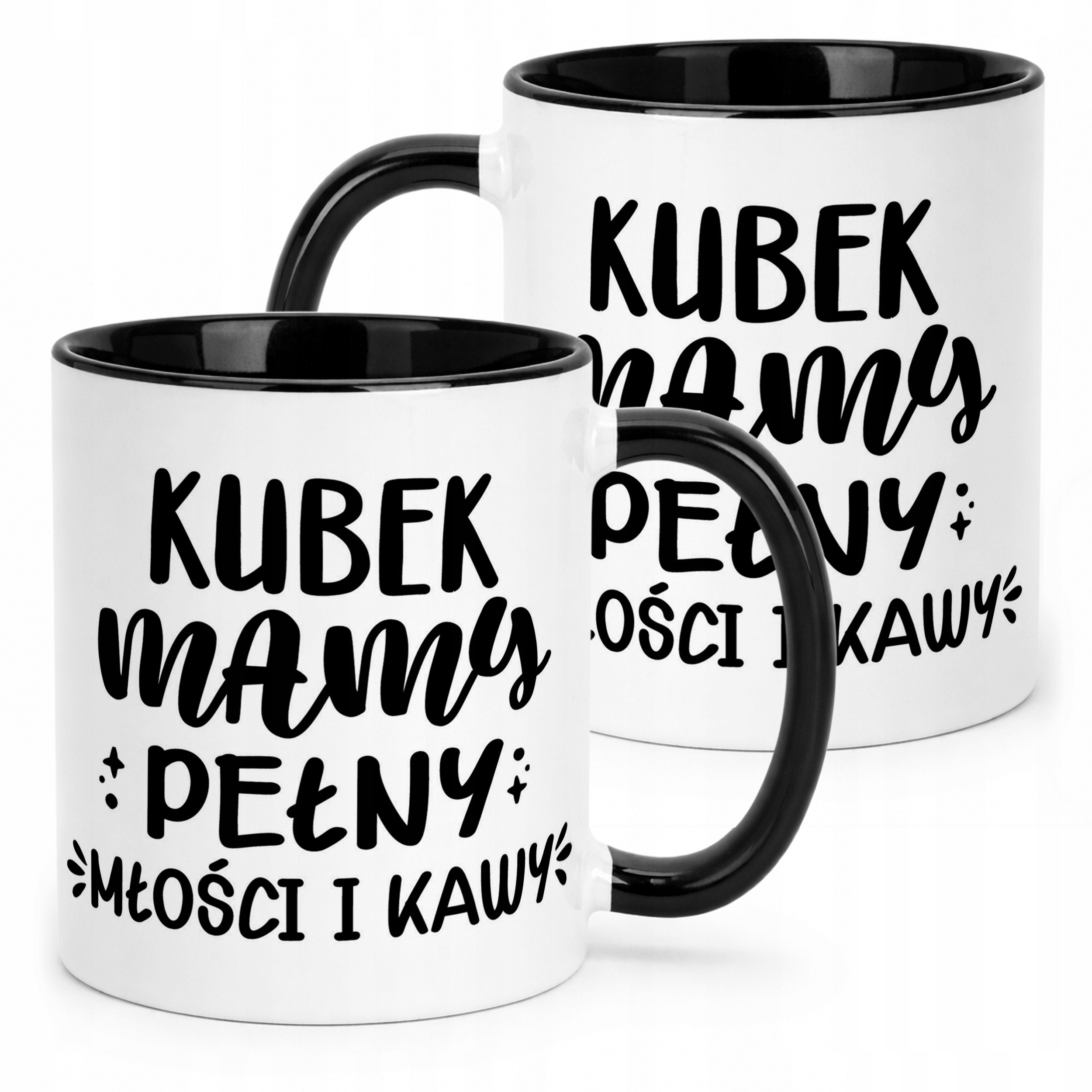 Kubek Czarny Dzień Matki Dla Mamy Prezent Kubek Pełny Kawy i Miłości