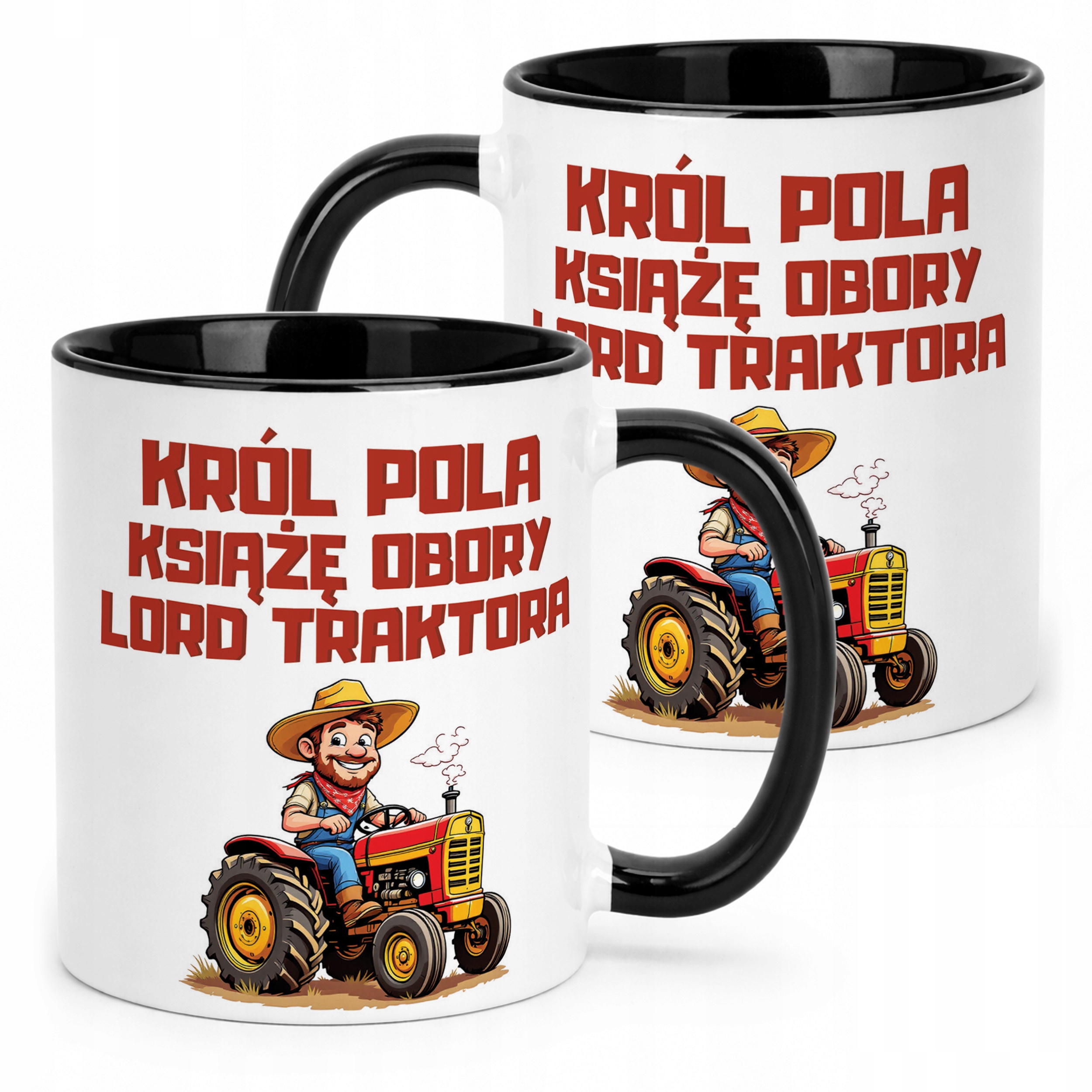Kubek Czarny Rolnik Dla Rolnika Traktor Zabawny Prezent Upominek