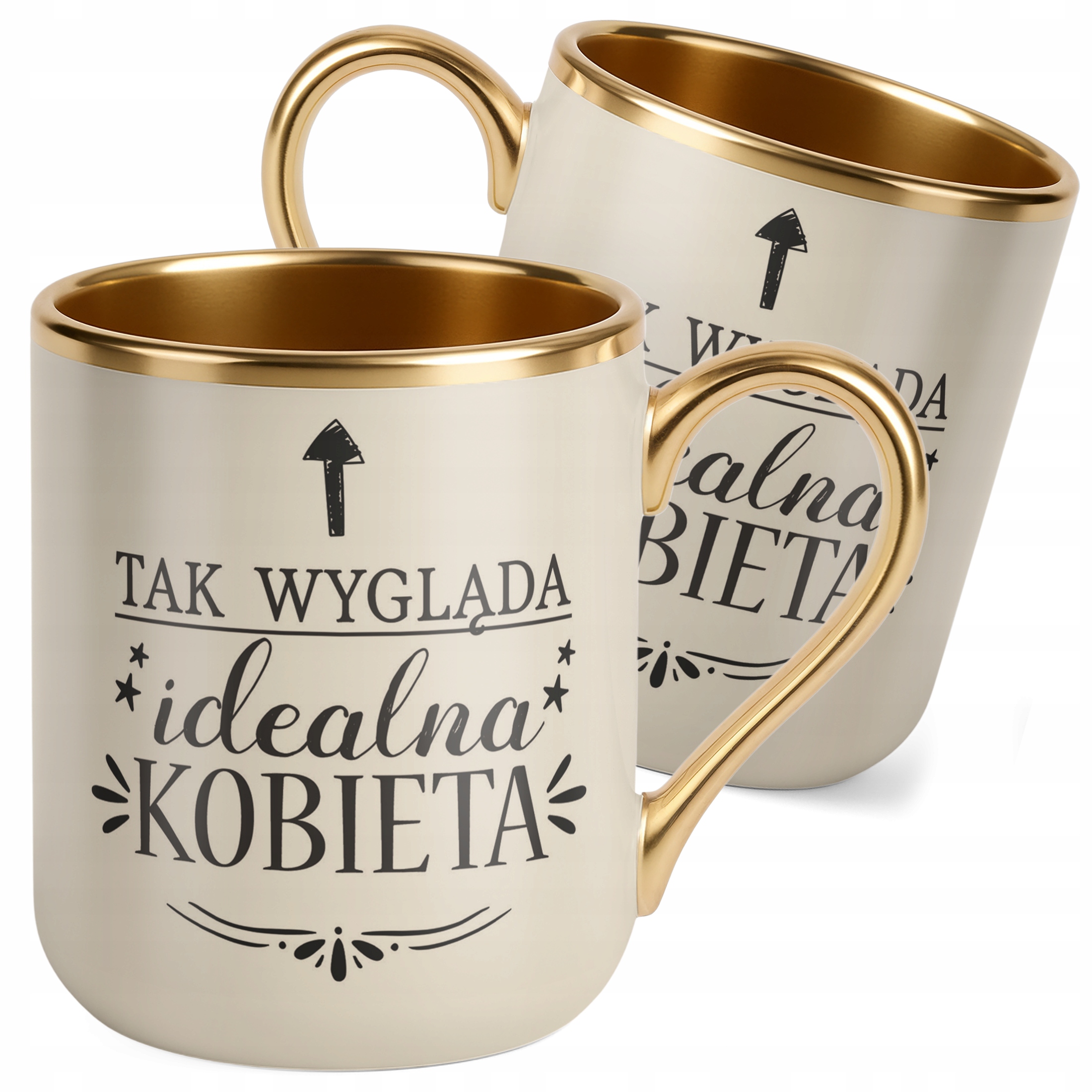 Kubek Premium Złoty Ecru Dzień Kobiet Zabawny Prezent Upominek Dla Kobiety