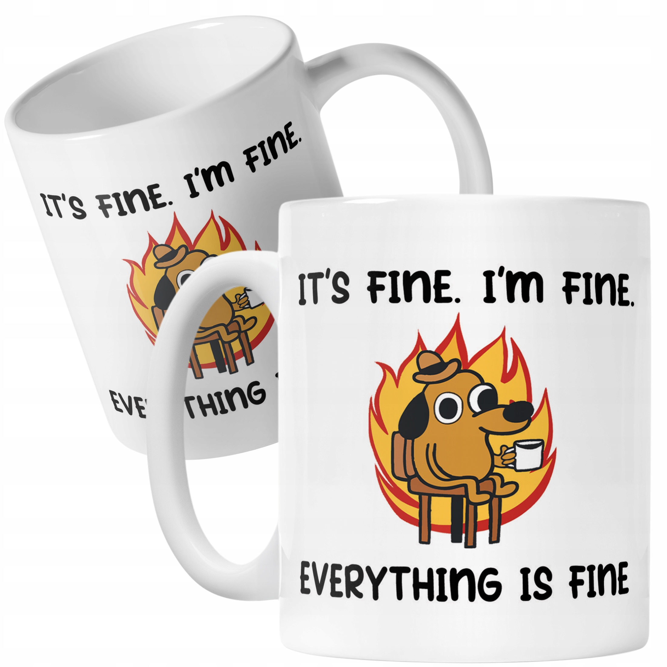 Kubek ceramiczny It’s Fine I’m Fine Śmieszny Zabawny Prezent