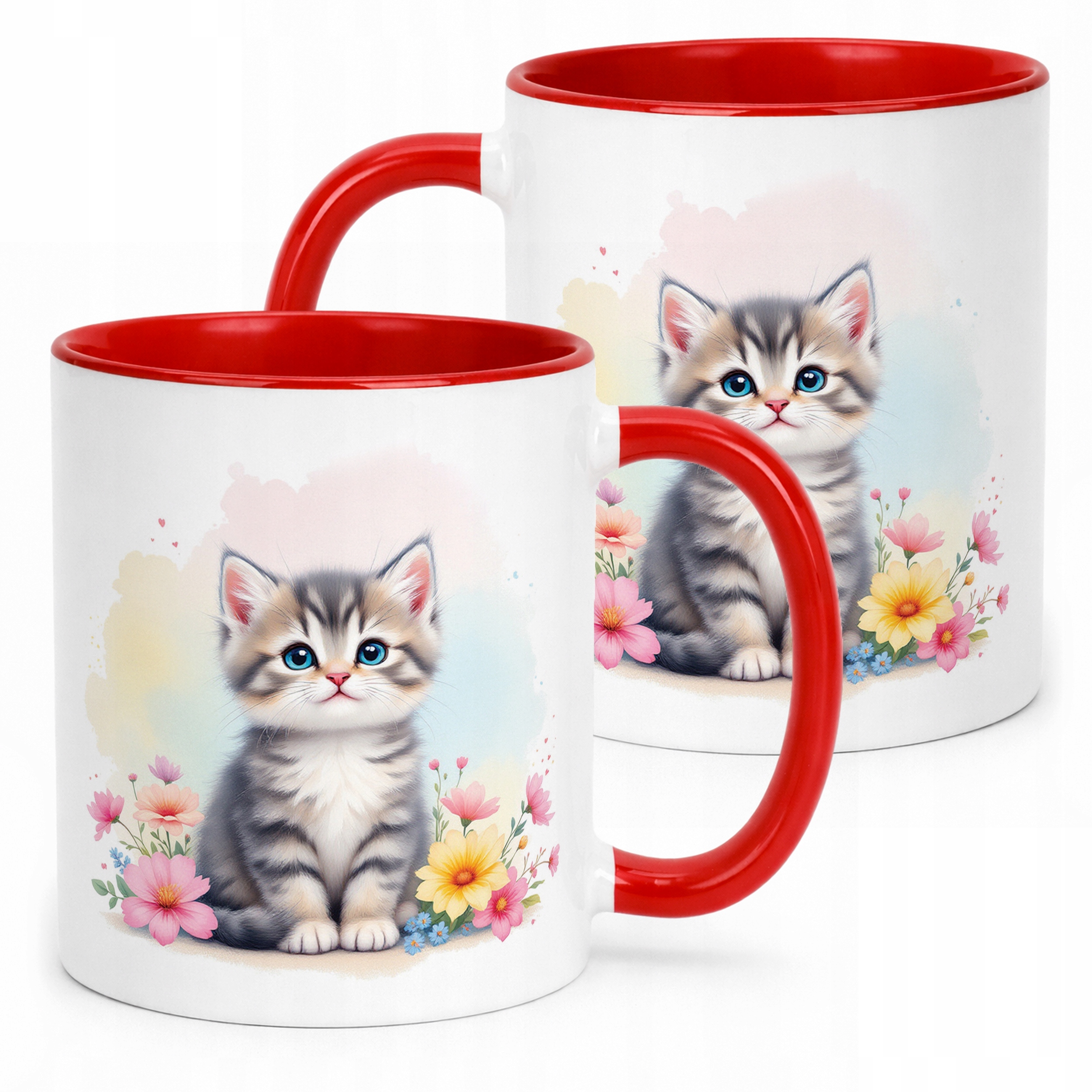 Kubek ceramiczny Kot Kotek Zwierzak Słodki Dla Dzieci Prezent
