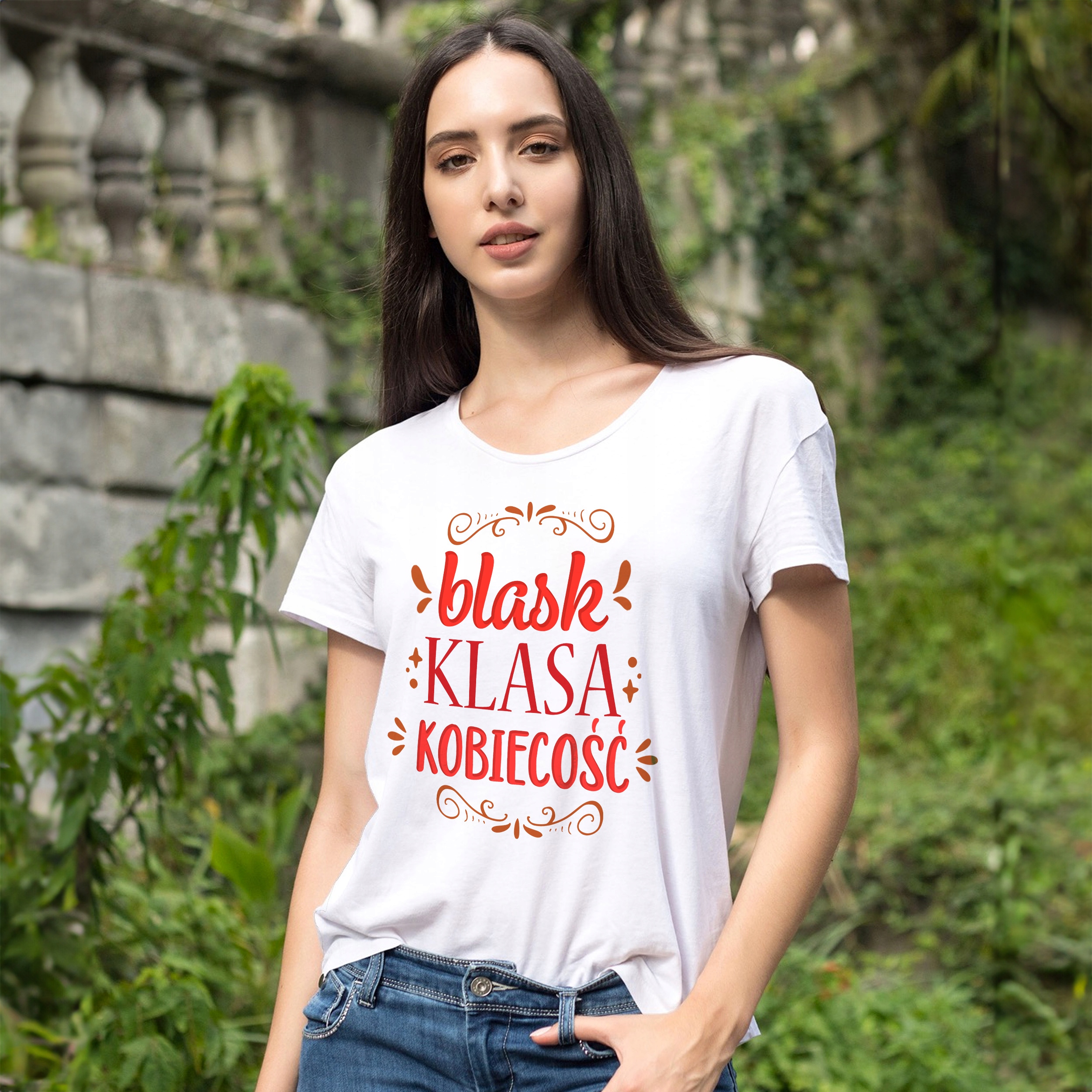 Koszulka Damska T-shirt Na Dzień Kobiet Prezent Blask Kobiecość Klasa