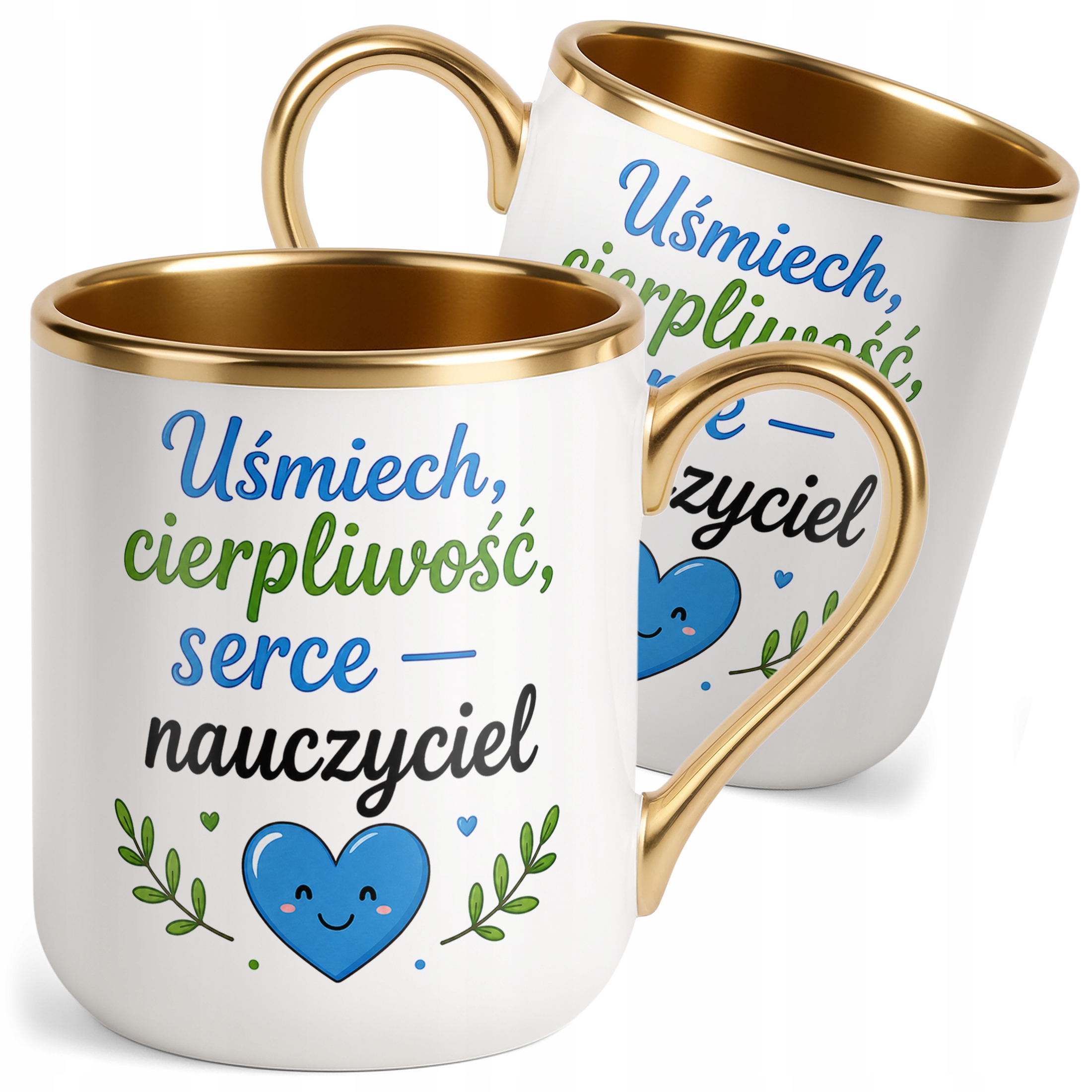 Kubek Premium Złoty Dzień Nauczyciela Dla Nauczyciela Prezent Upominek