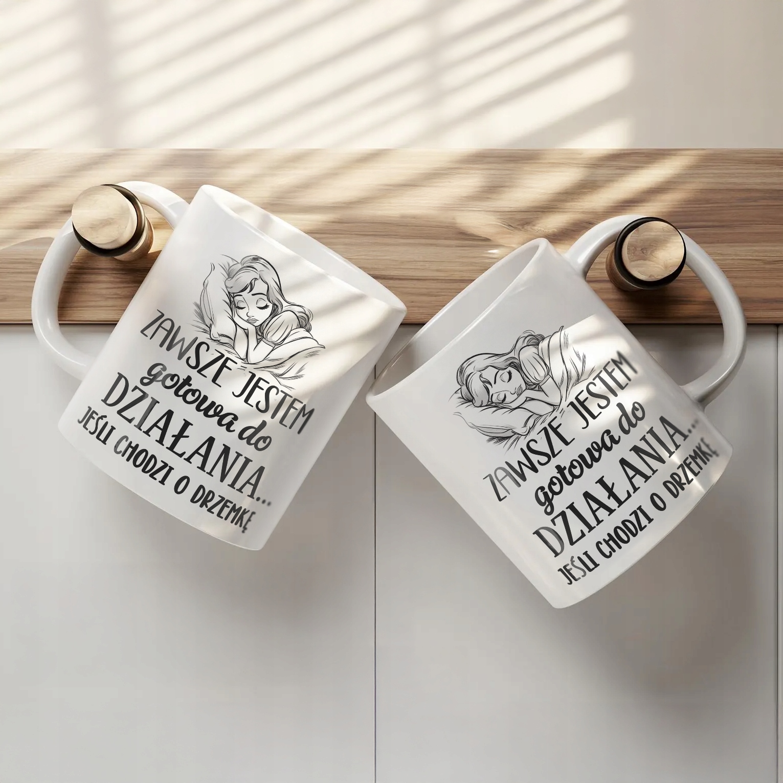 Kubek ceramiczny Dzień Kobiet Gotowa Do Działania Prezent Dla Kobiety