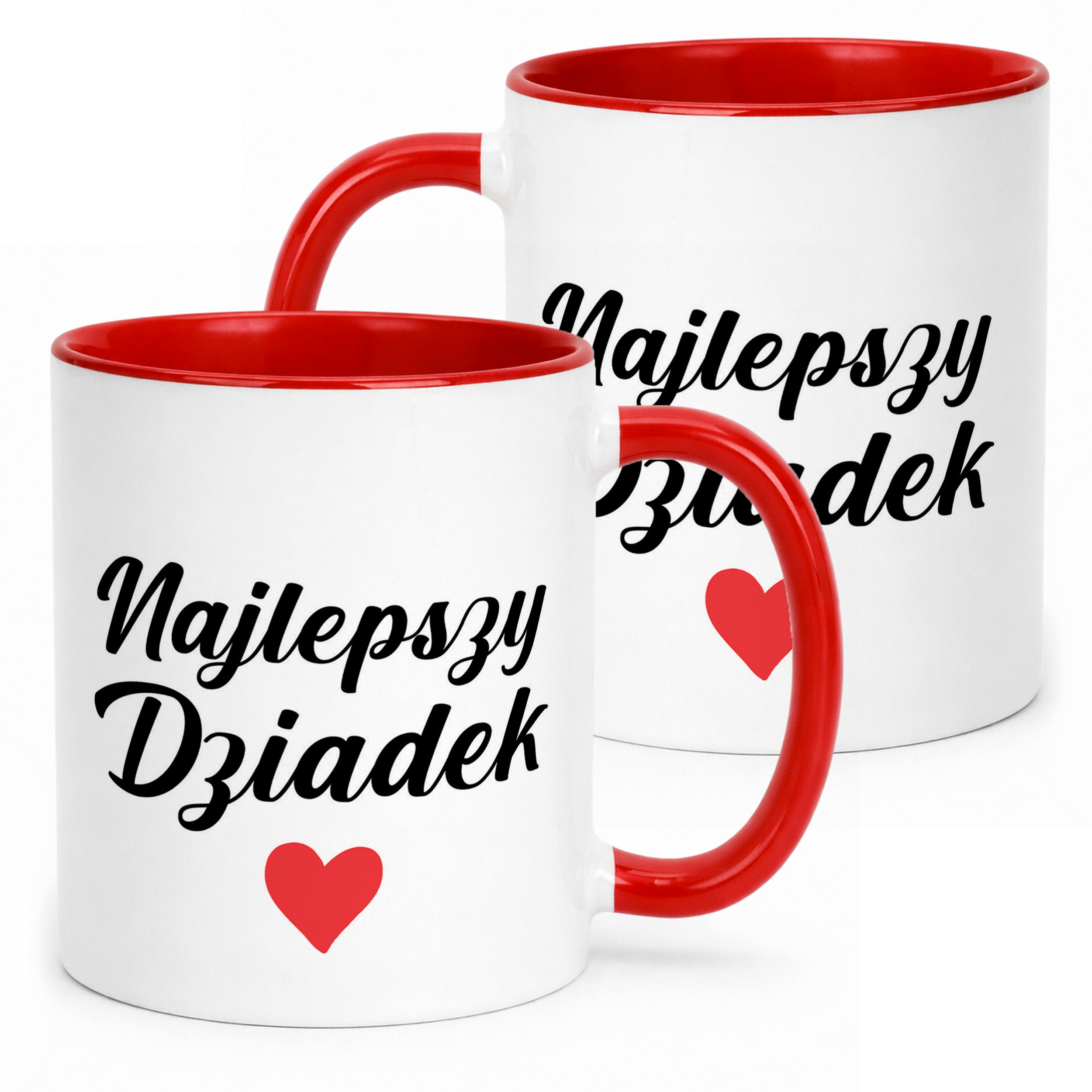 Kubek Czerwony Dzień Dziadka Dla Dziadka Prezent Upominek
