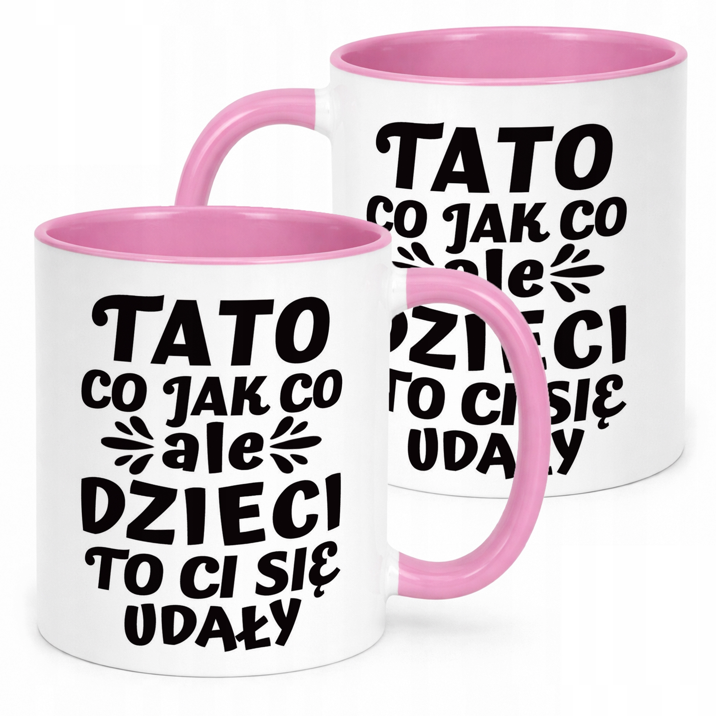 Kubek Różowy Dzień Ojca Dla Taty Dzieci To Ci Się Udały Prezent