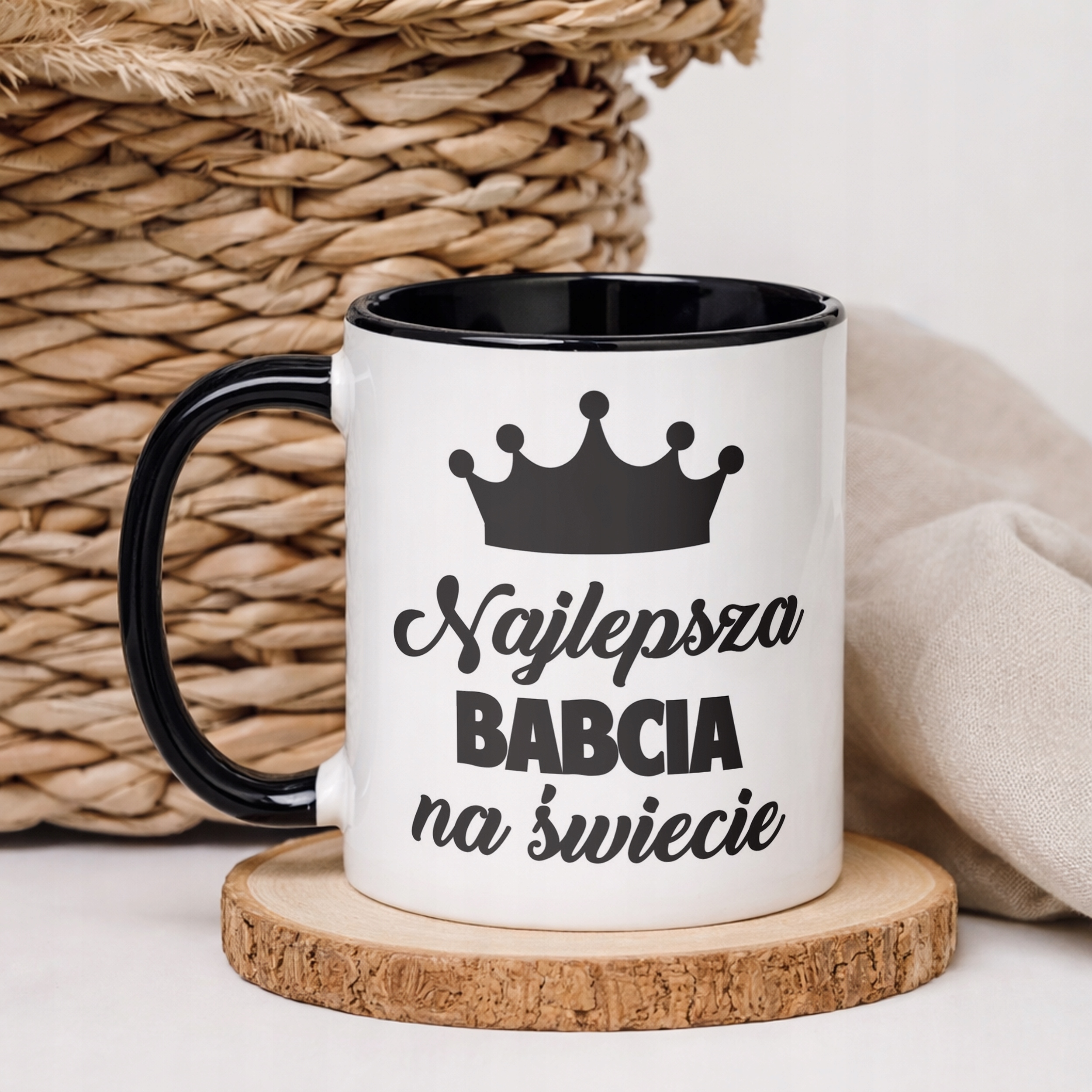 Kubek Czarny Dzień Babci Dla Babci Prezent Upominek
