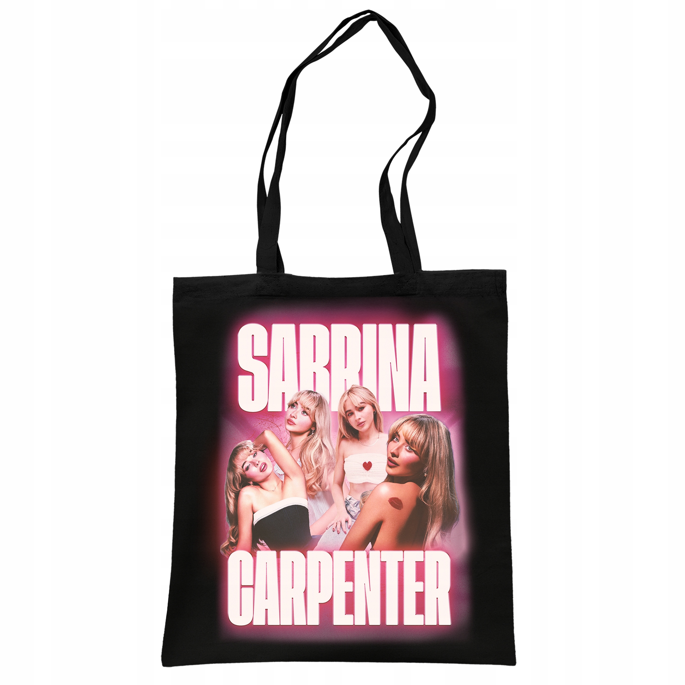 Torba bawełniana czarna na zakupy Sabrina Carpenter Dla Fanów