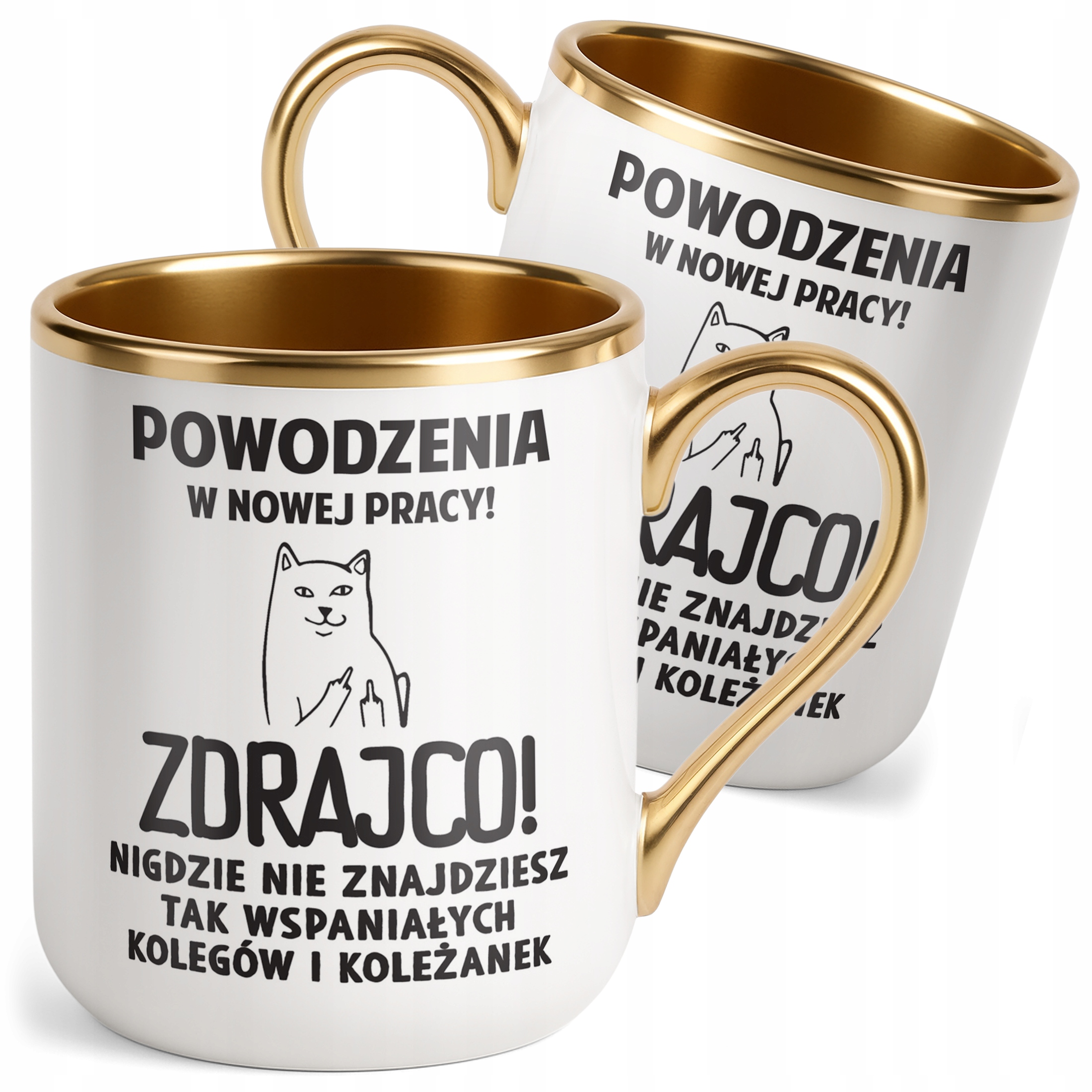 Kubek Premium Złoty Na Pożegnanie Odejście z Pracy Zabawny Prezent