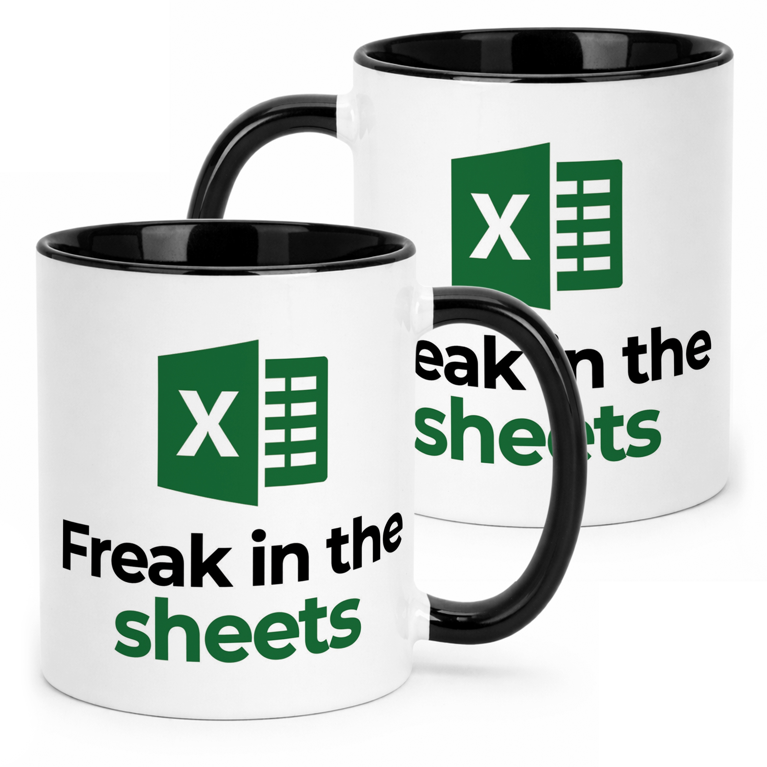 Kubek Czarny Freak In The Sheet Excel Zabawny Prezent Praca