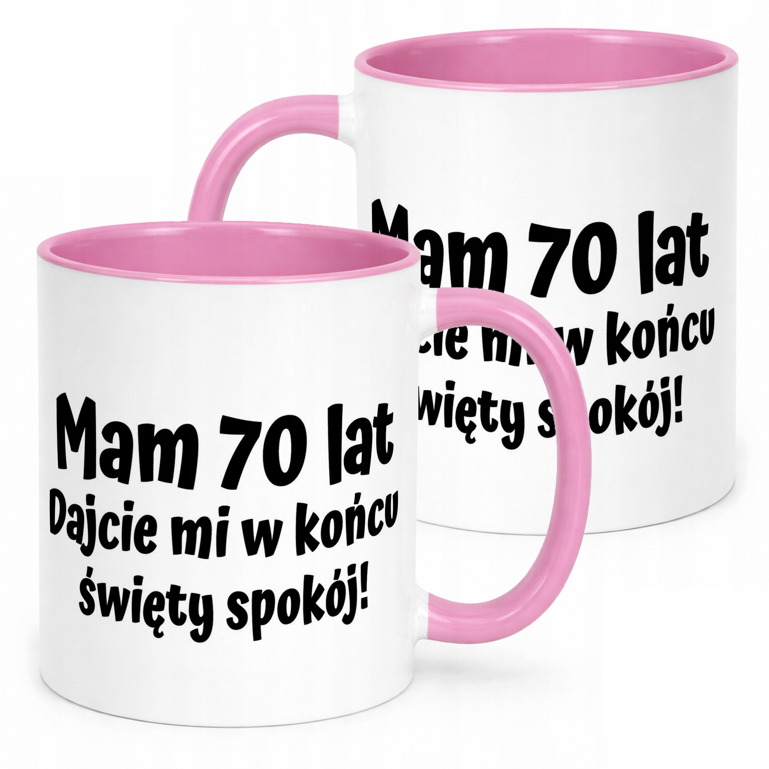Kubek Różowy Mam 70 Lat Na Urodziny Prezent Upominek