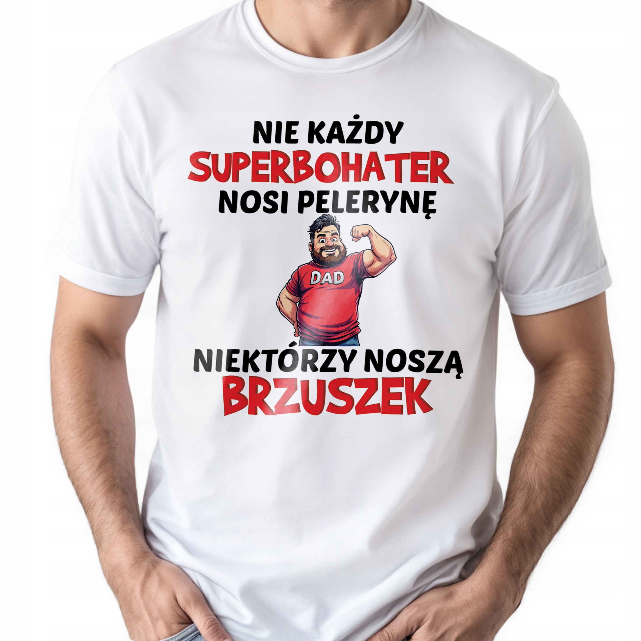 Koszulka biała męska Dzień Ojca Dla Taty Prezent