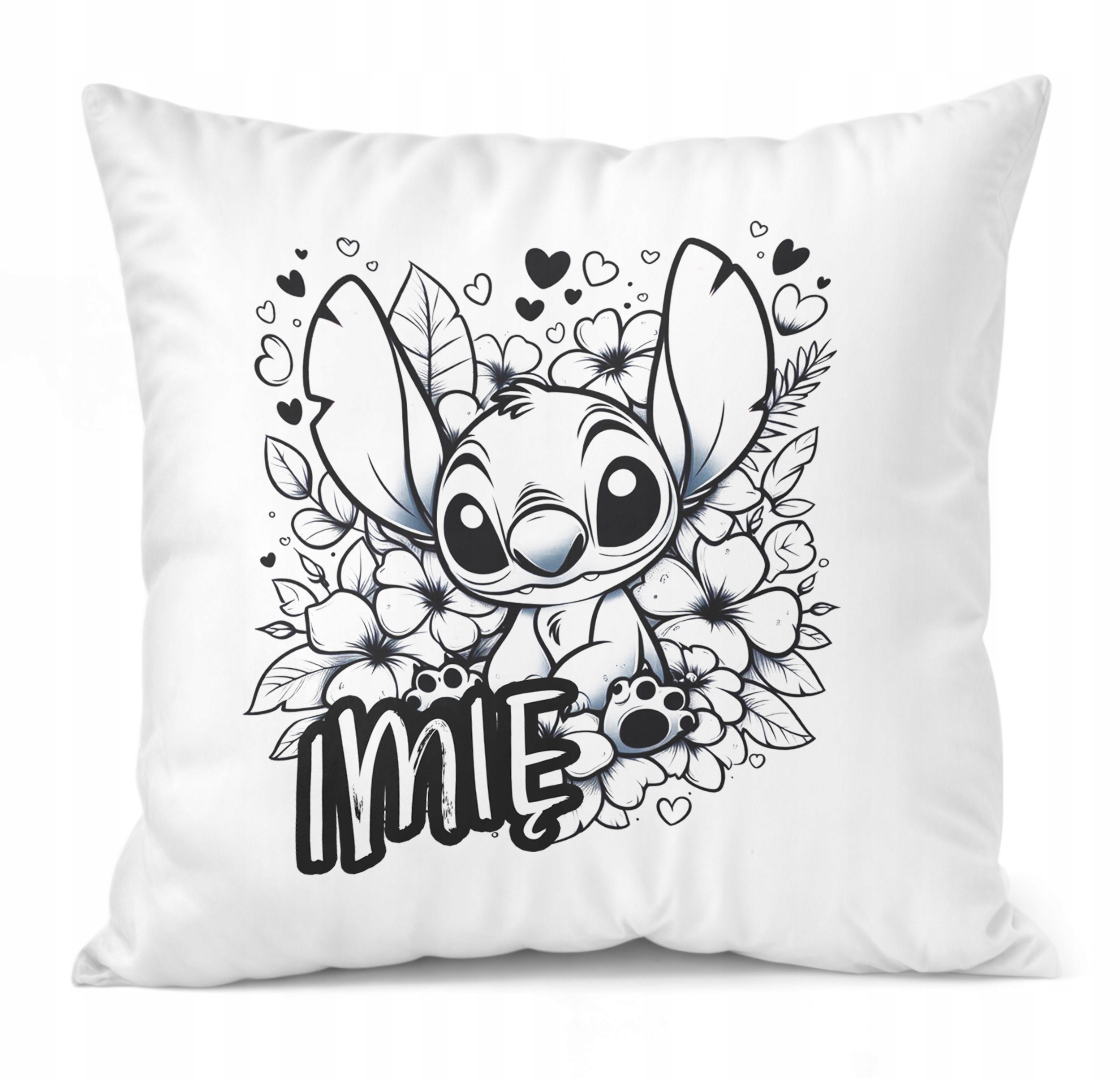 Zestaw Personalizowany Kubek + Poduszka 38×38 cm Dla Fanów Lilo i Sticz