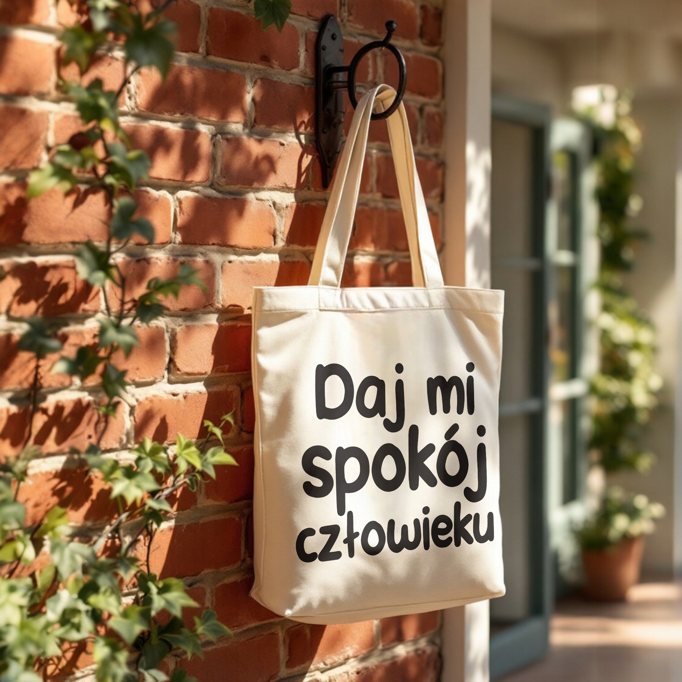 Torba bawełniana premium Daj Mi Spokój Człowieku Zabawny Prezent