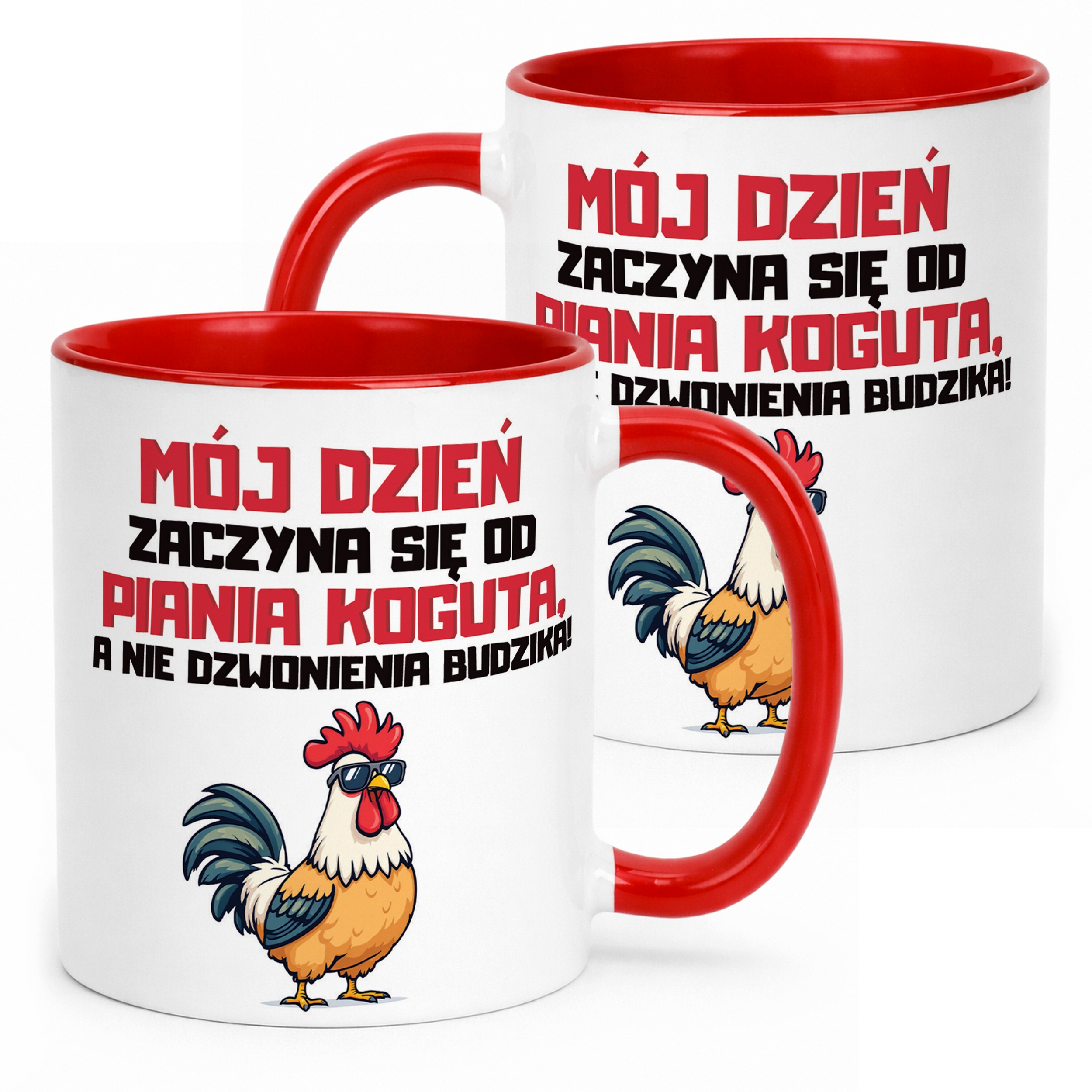 Kubek Czerwony Rolnik Dla Rolnika Kogut Zabawny Prezent Upominek