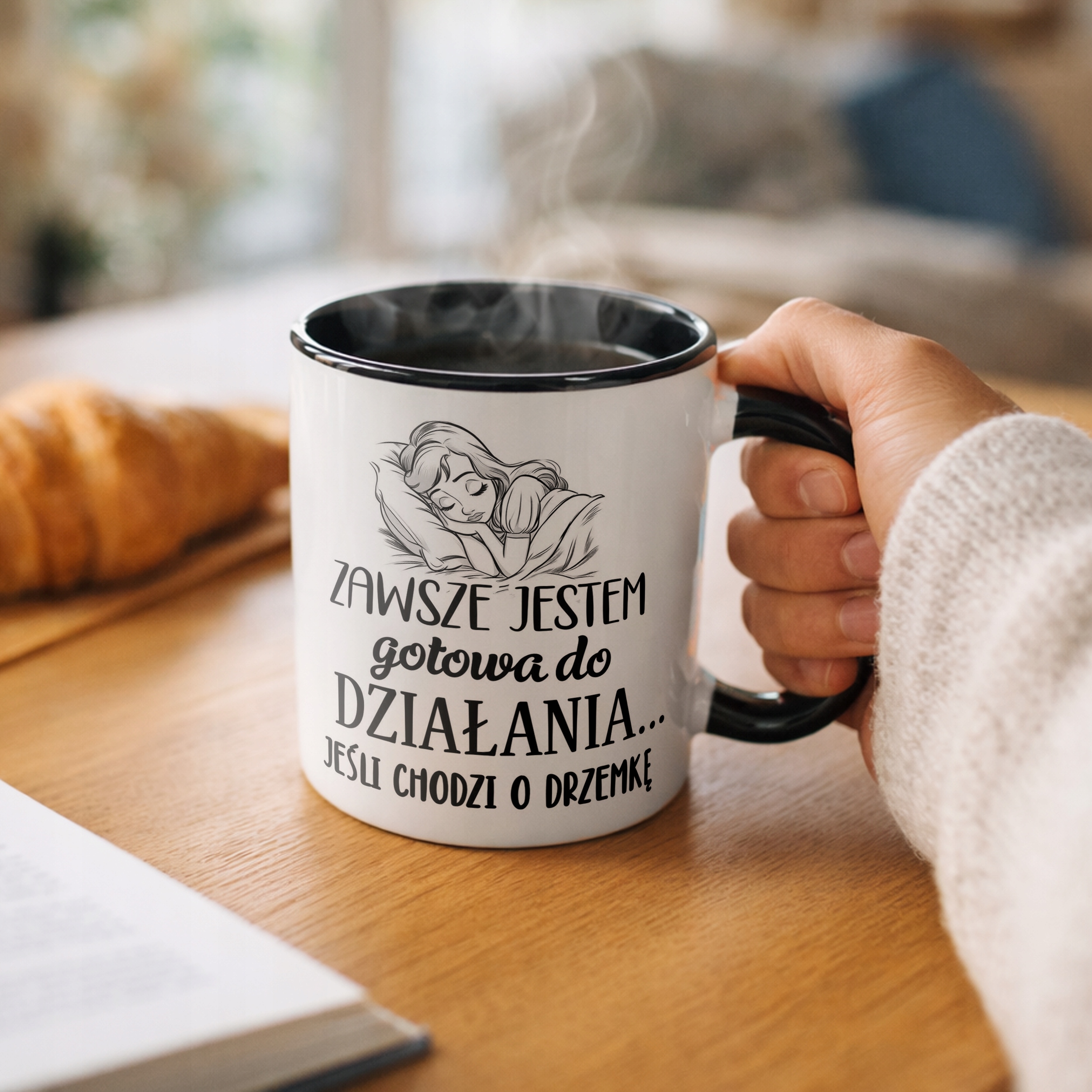 Kubek Czarny Dzień Kobiet Dla Kobiety Dziewczyny Prezent Upominek