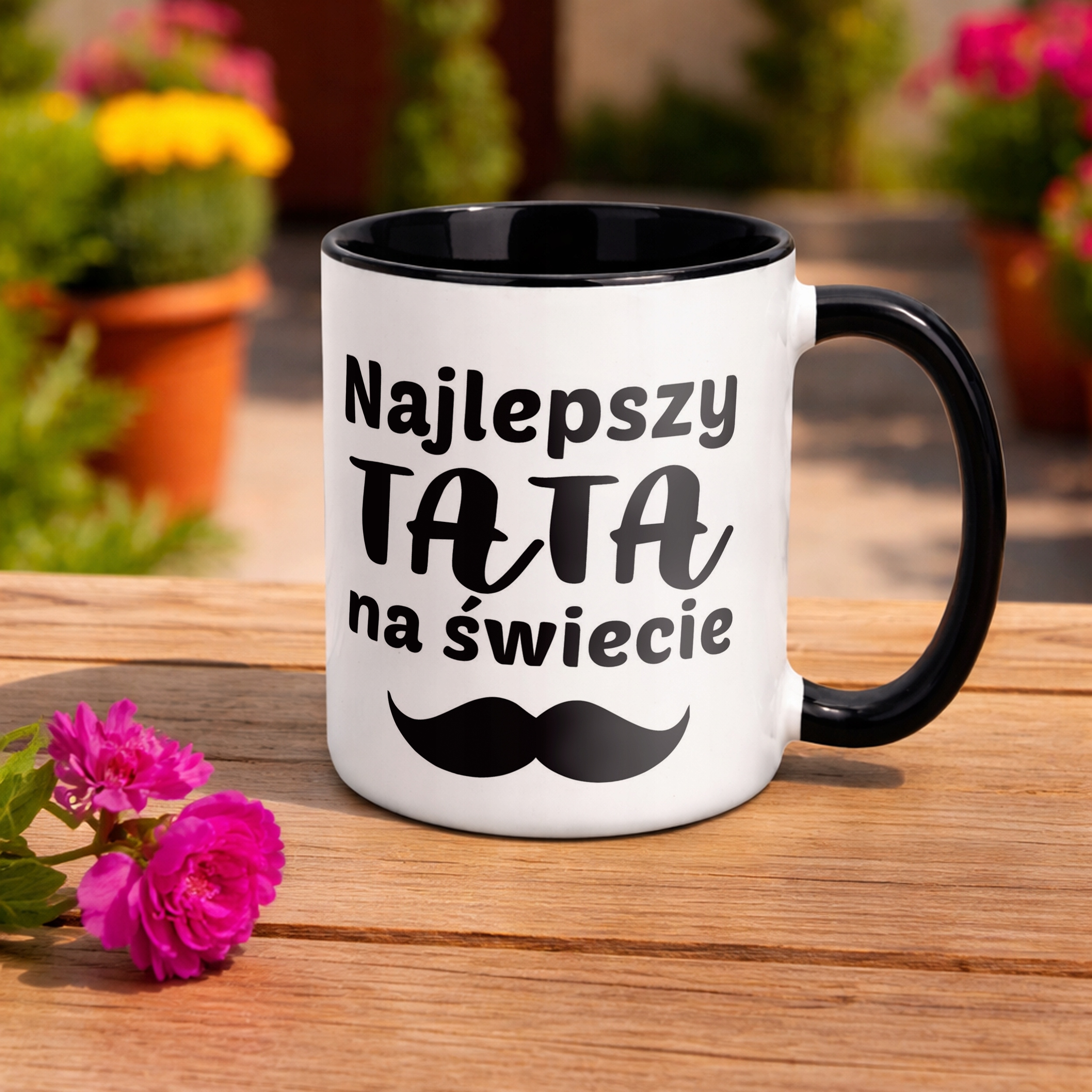 Kubek Czarny Dzień Ojca Dla Taty Najlepszy Tata Na Świecie Prezent