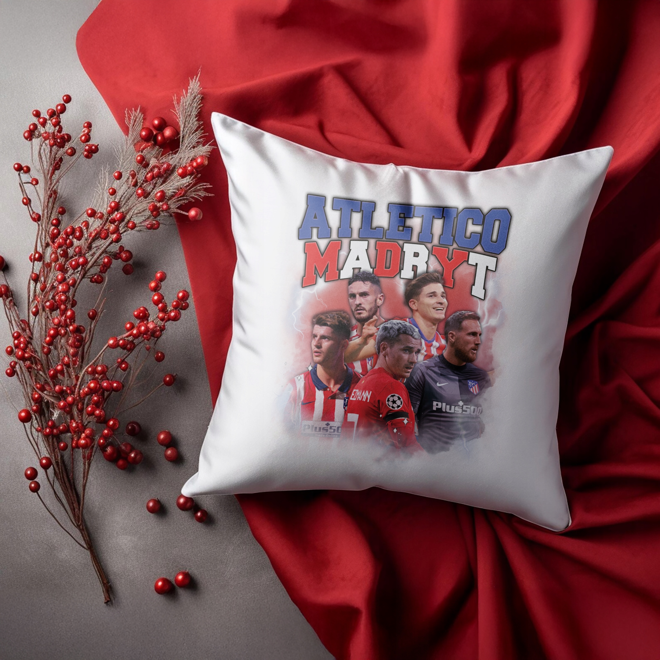 Poduszka 38x38cm Atlético Madryt Griezmann Morata Koke Oblak