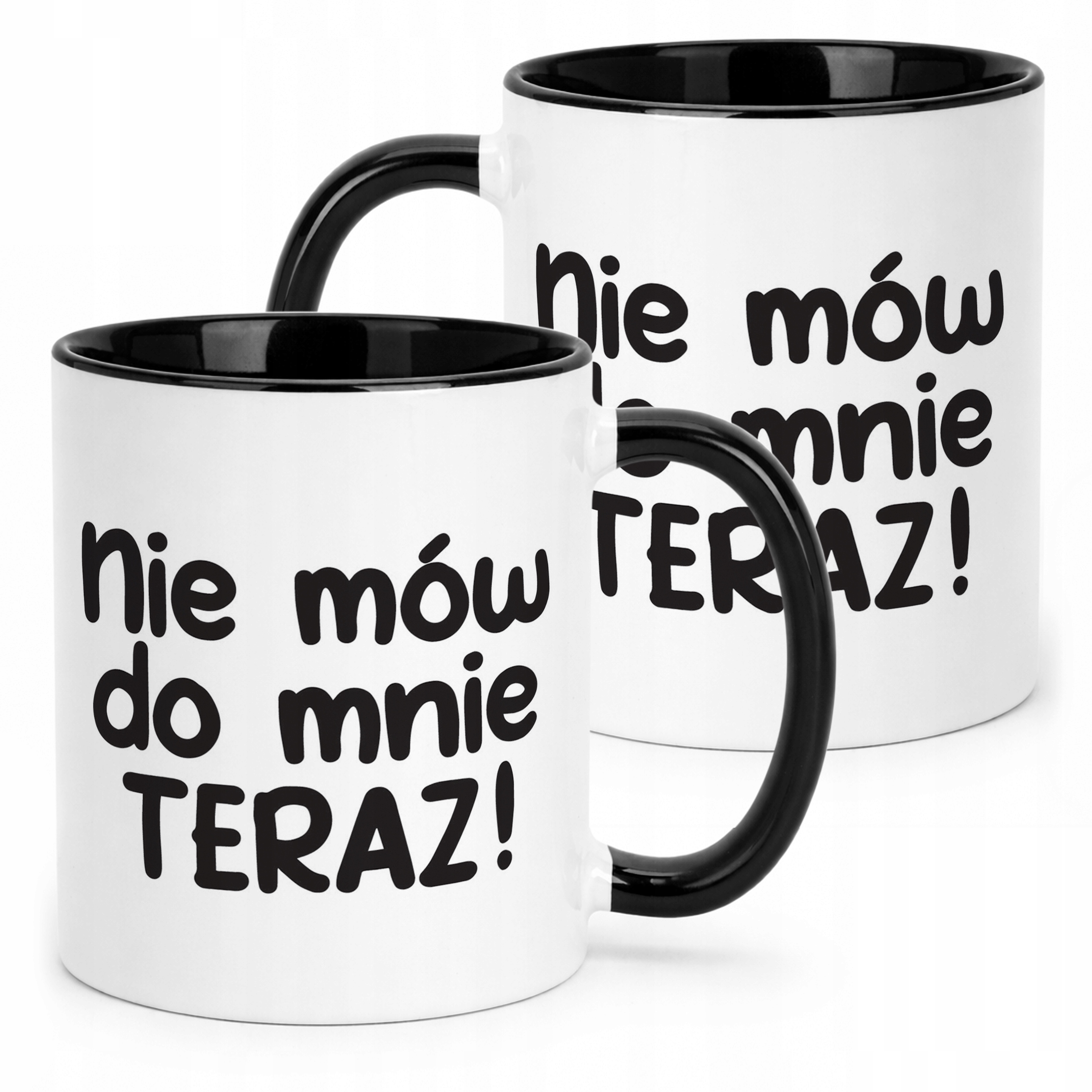 Kubek Czarny Nie Mów Do Mnie Teraz Śmieszny Zabawny Prezent