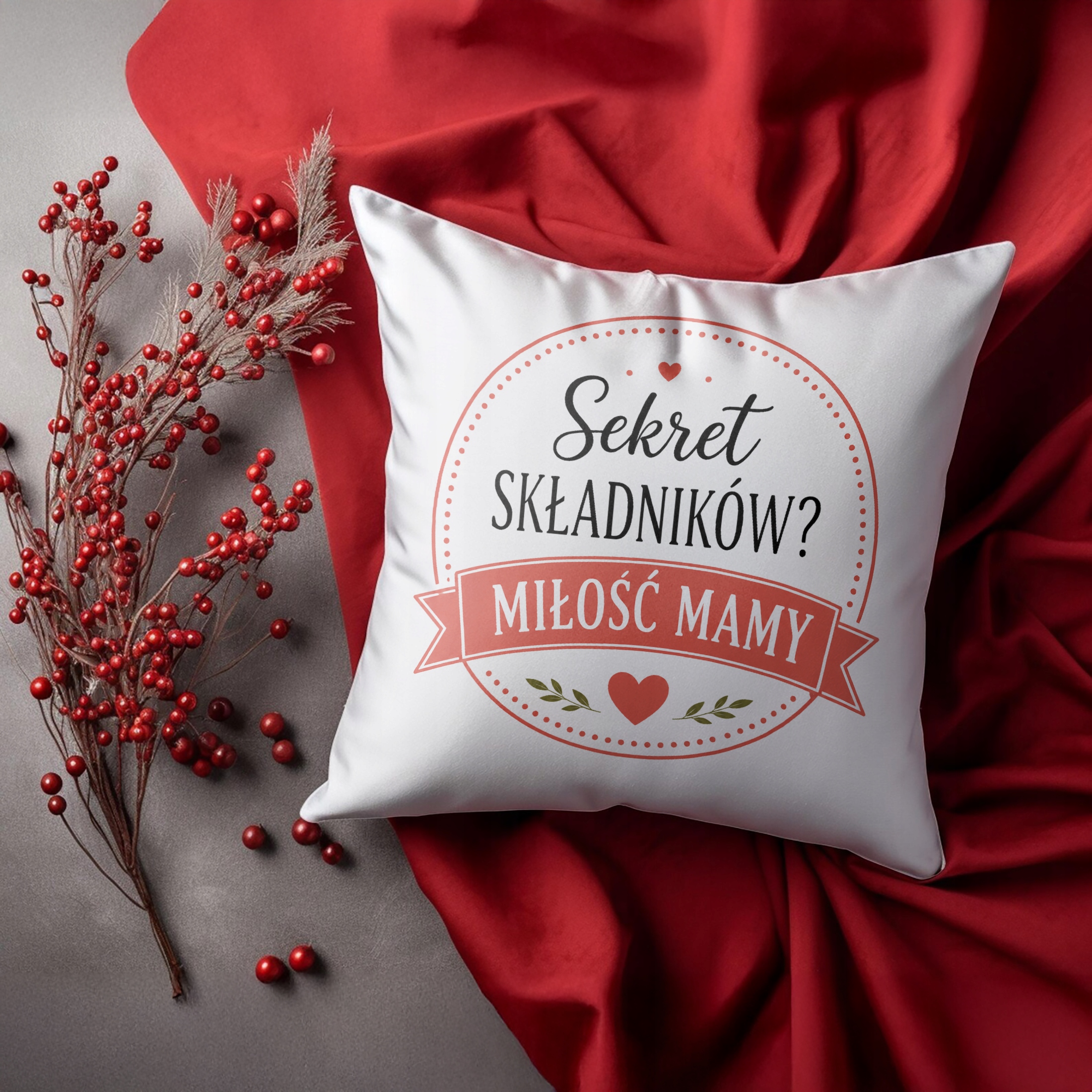 Poduszka 38x38cm prezent dla mamy na Dzień Matki pomysł na prezent mamy