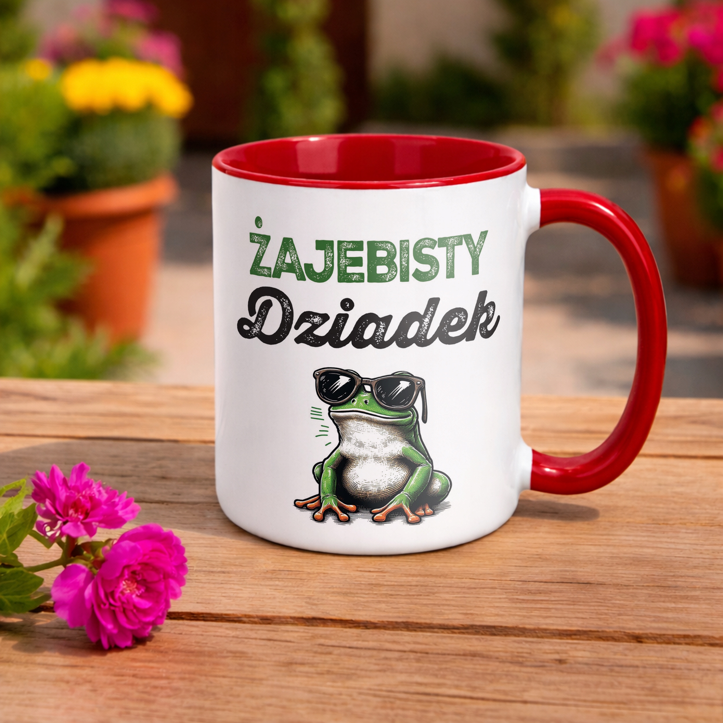 Kubek Czerwony Dzień Dziadka Dla Dziadka Prezent Upominek