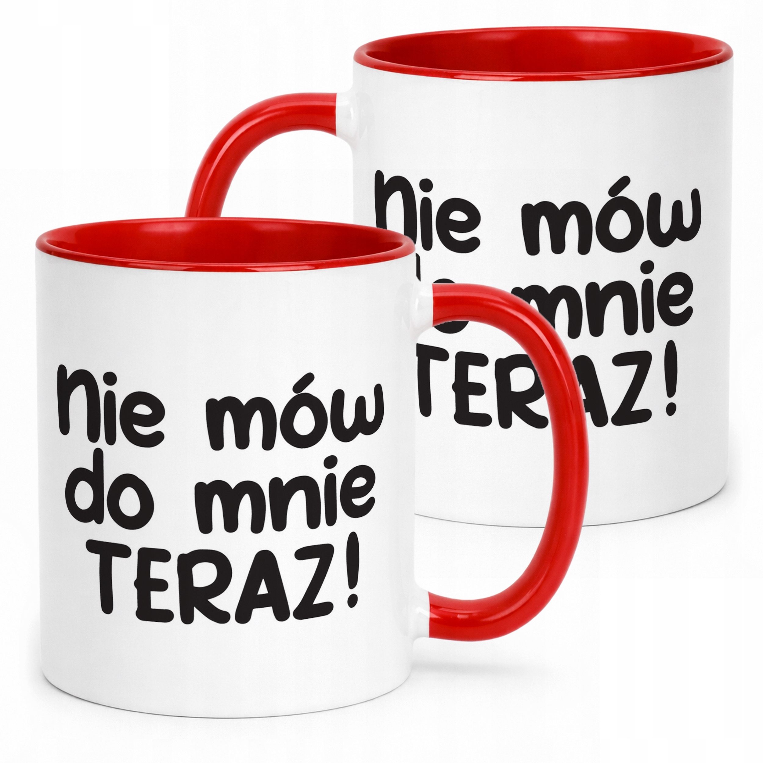 Kubek Czerwony Nie Mów Do Mnie Teraz Śmieszny Zabawny Prezent