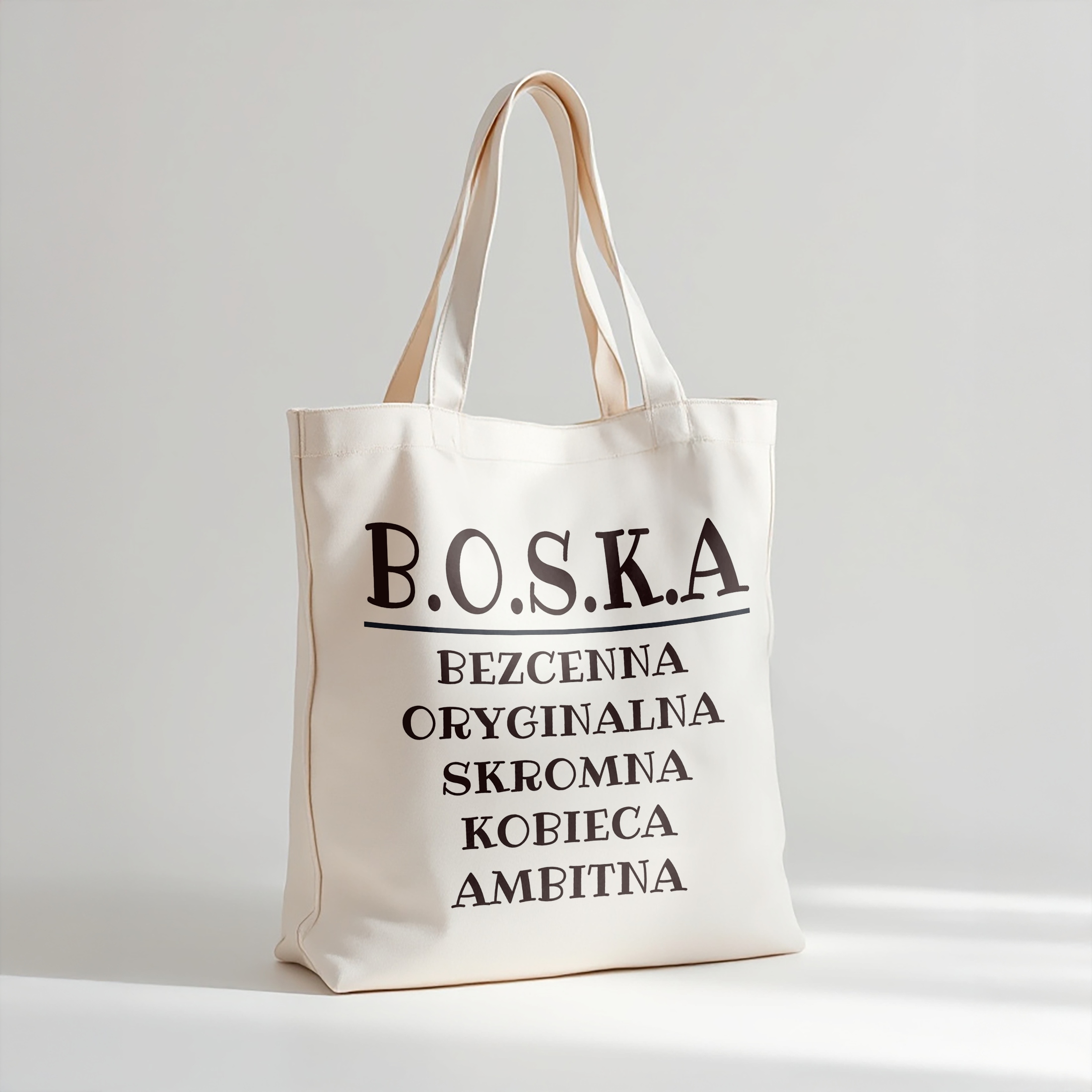 Torba bawełniana premium B.O.S.K.A Zabawny Prezent