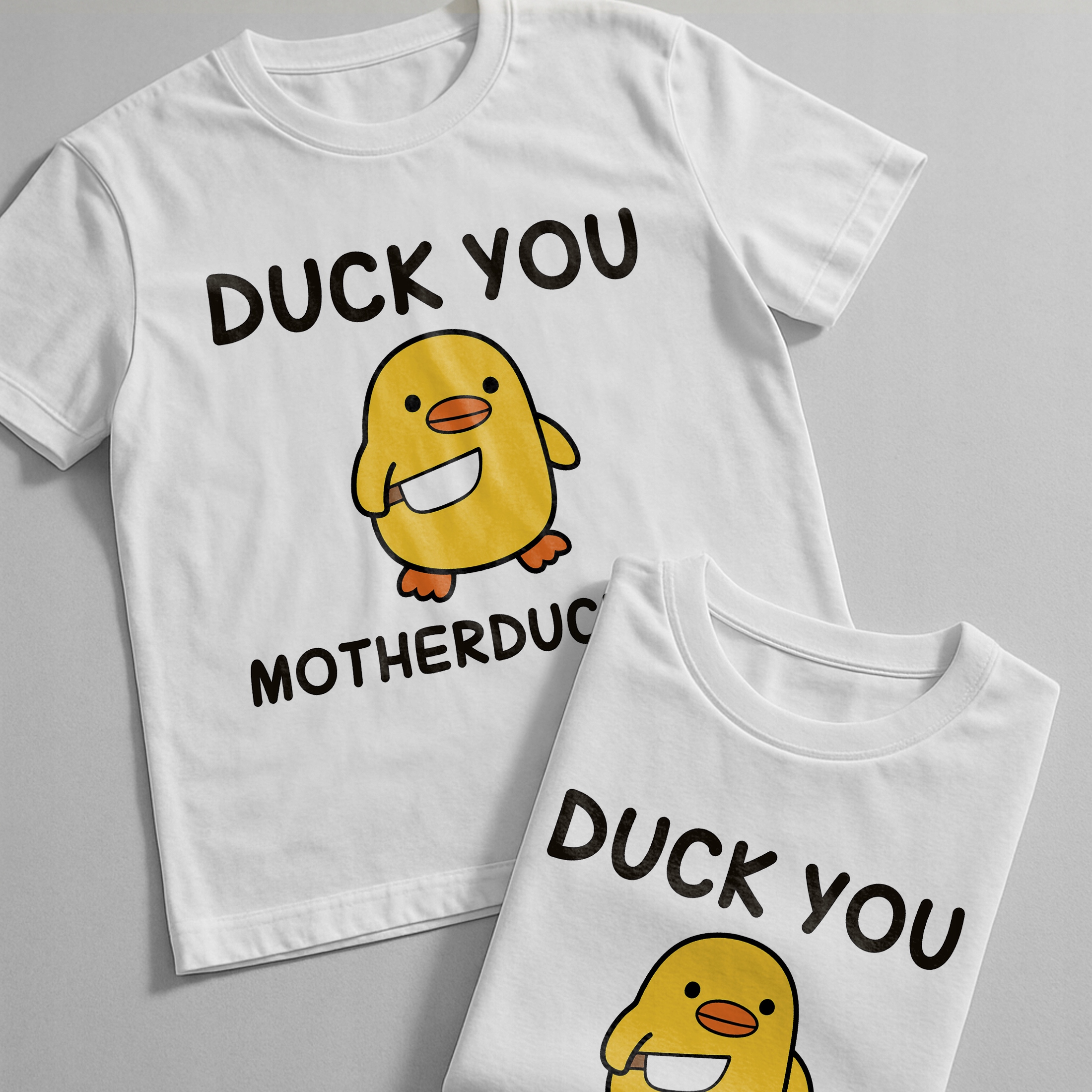 Koszulka biała męska Duck You Zabawny Prezent r. 3XL