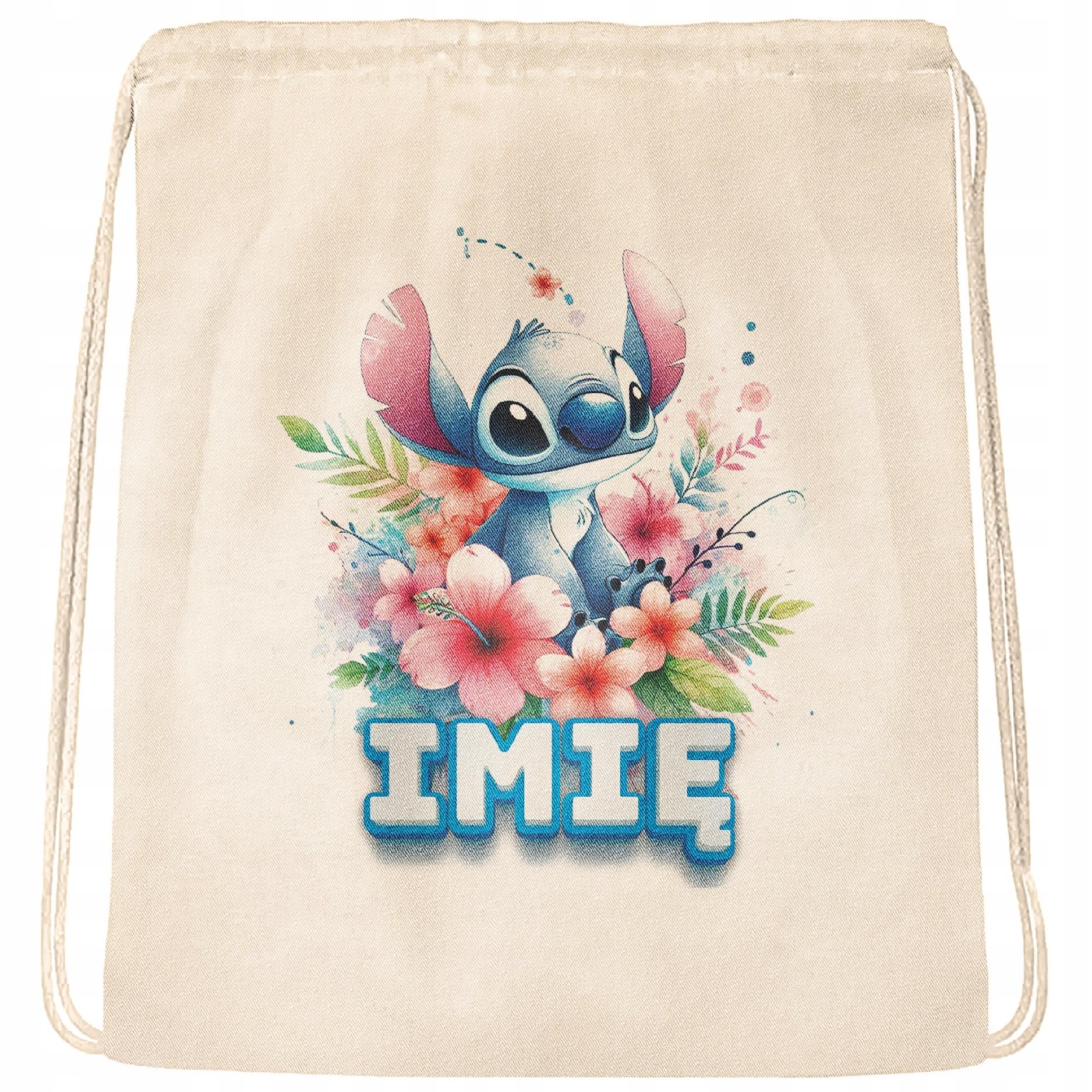 Plecak bawełniany Z imieniem Lilo i Stitch Dla Dzieci Do Szkoły Przedszkola