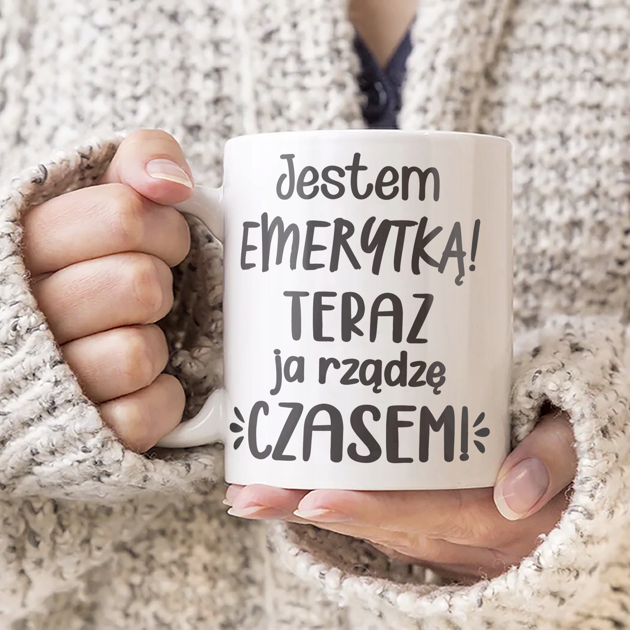 Kubek ceramiczny z okazji Emerytury Dla Emerytki Prezent Upominek