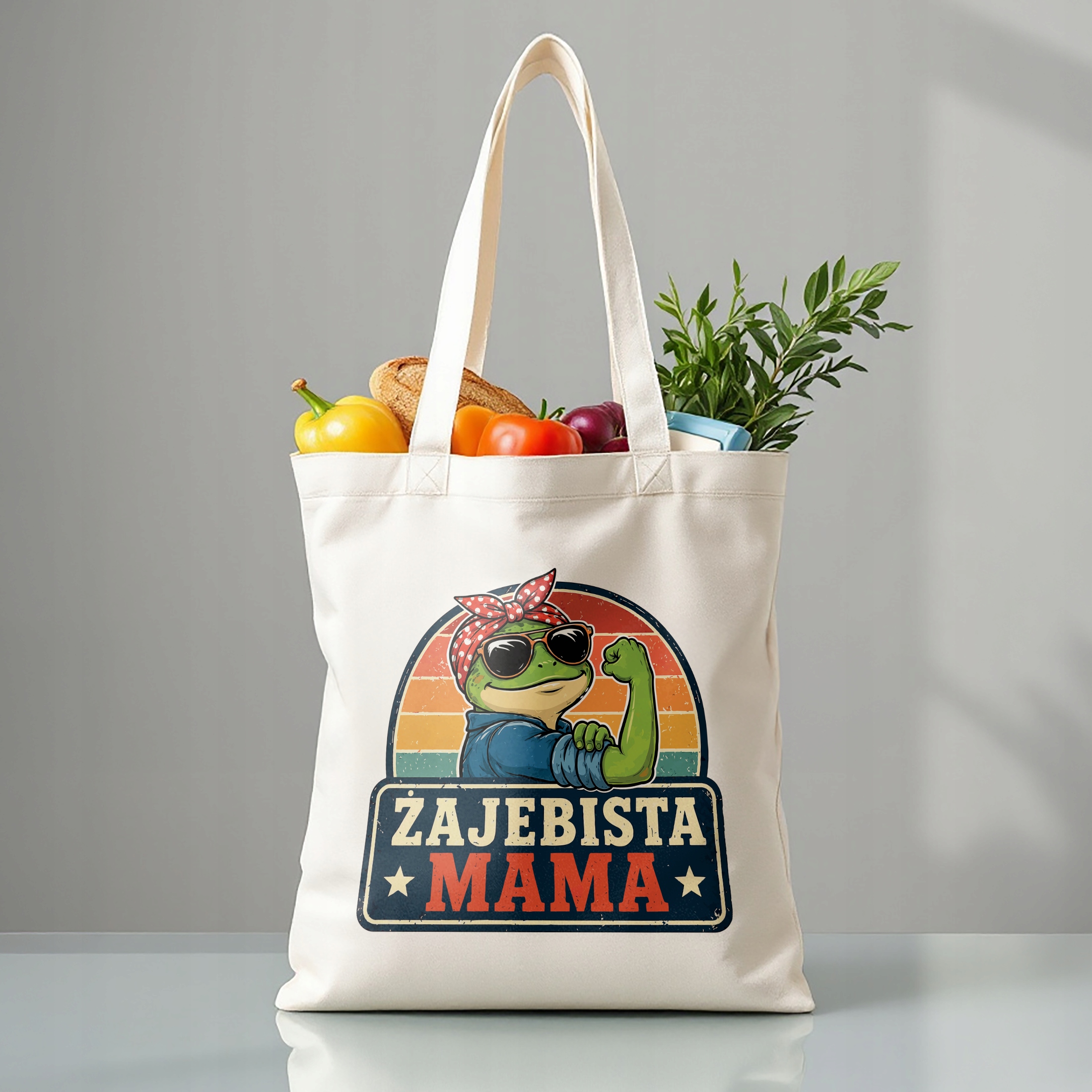 Torba bawełniana dla mamy prezent na Dzień Matki uroczy upominek dla mamy
