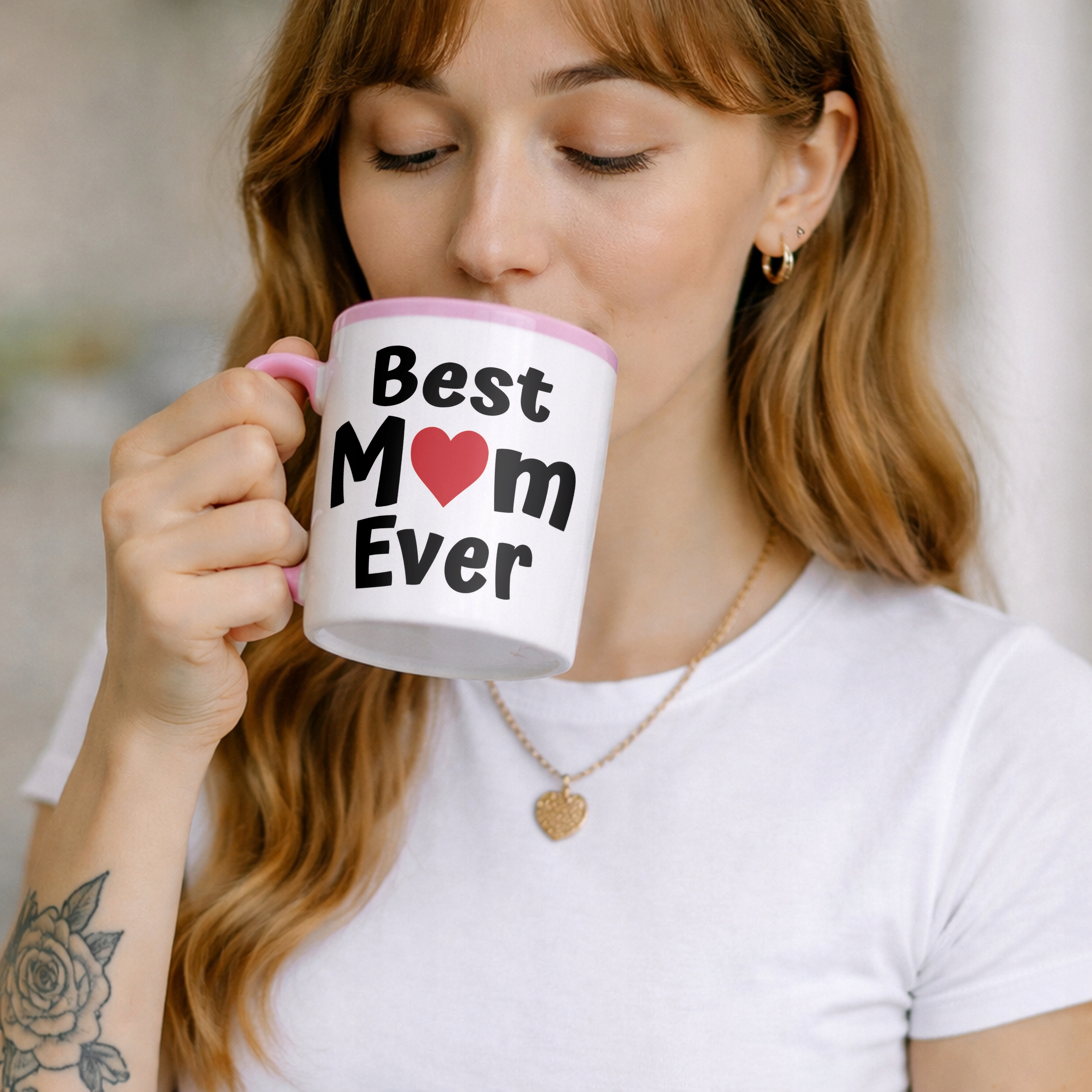 Kubek Różowy Dzień Matki Best Mom Ever Prezent Dla Mamy
