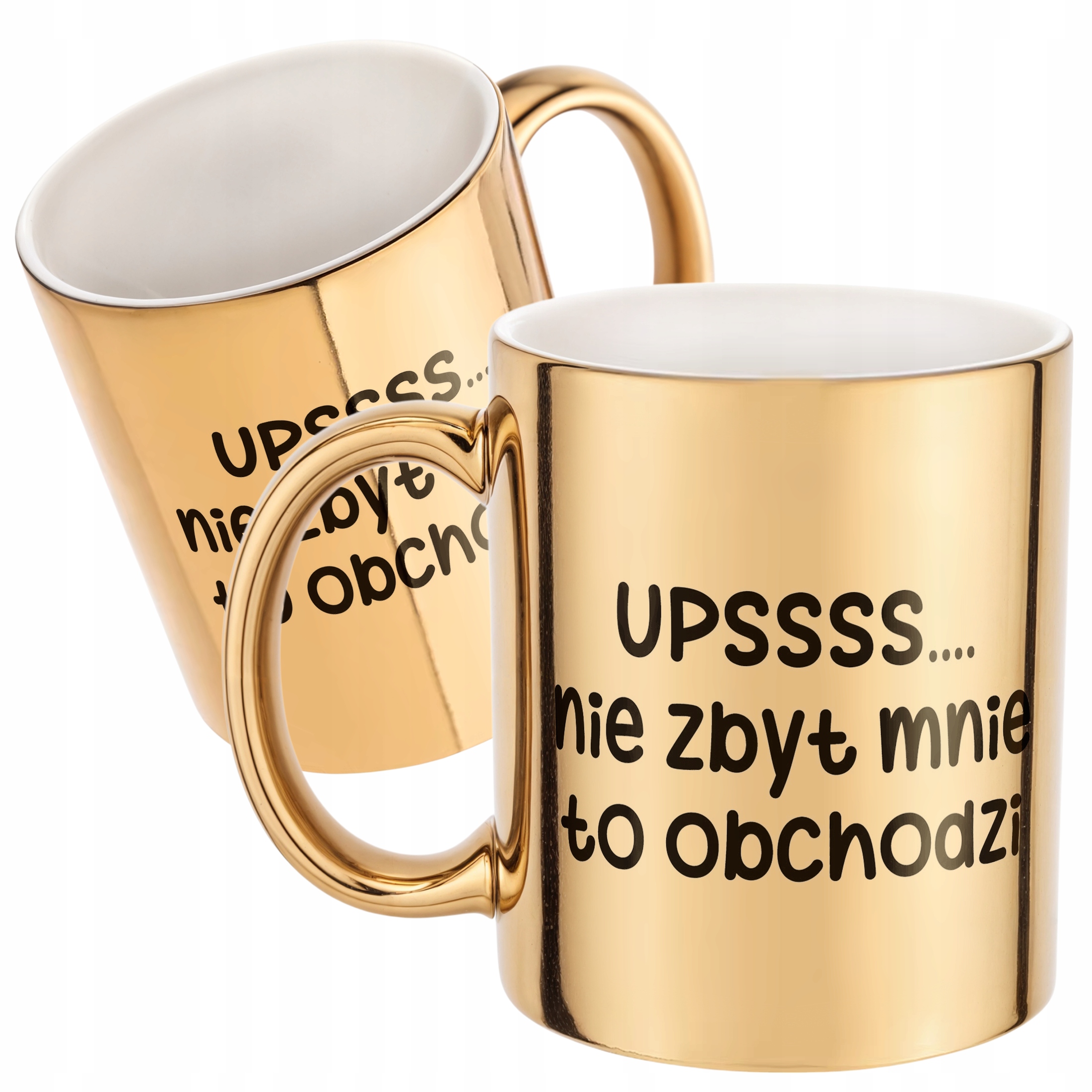 Złoty Kubek Upsss Nie Zbyt Mnie To Obchodzi Śmieszny Zabawny Prezent
