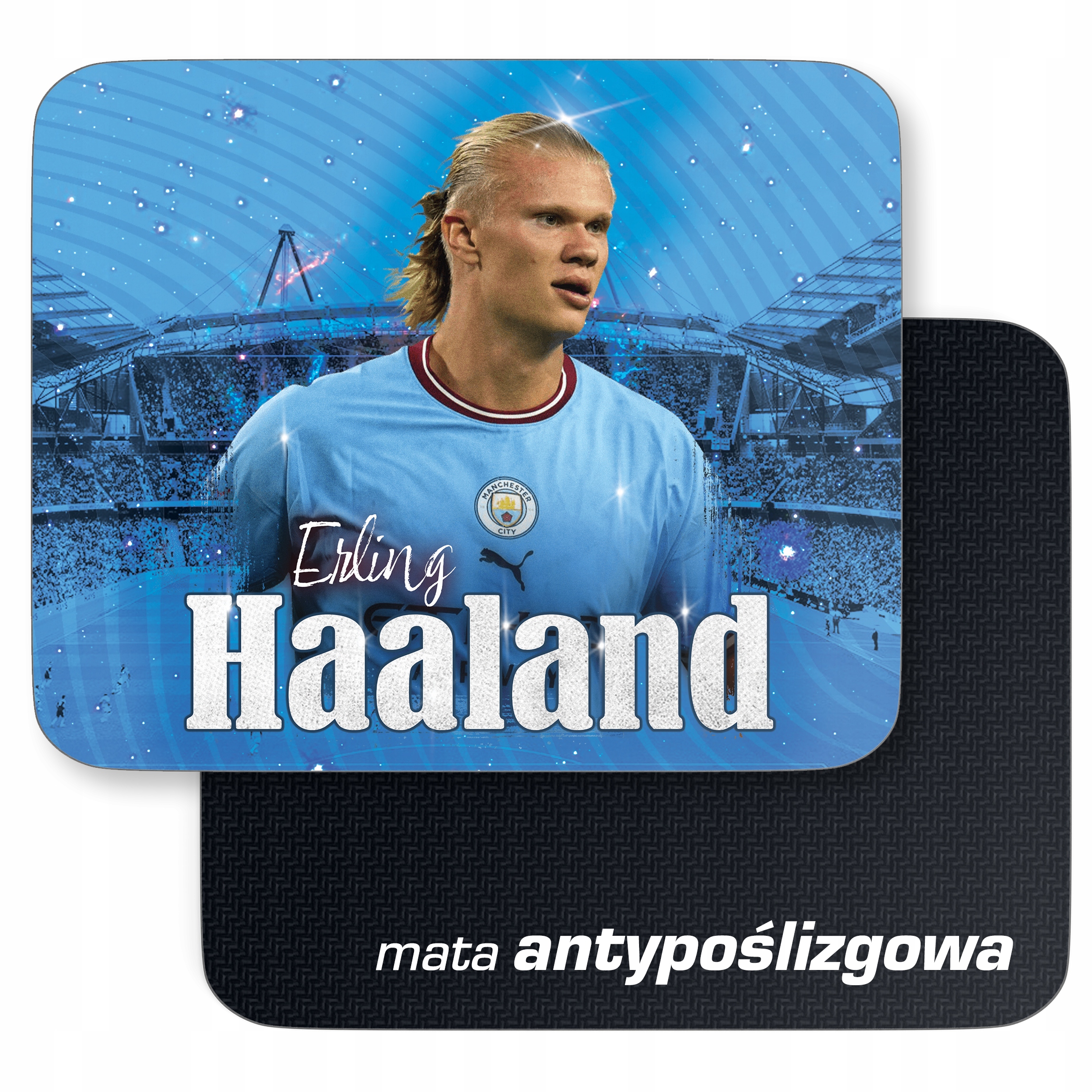Podkładka pod mysz 22×18 cm Haaland dla kibiców Manchester City