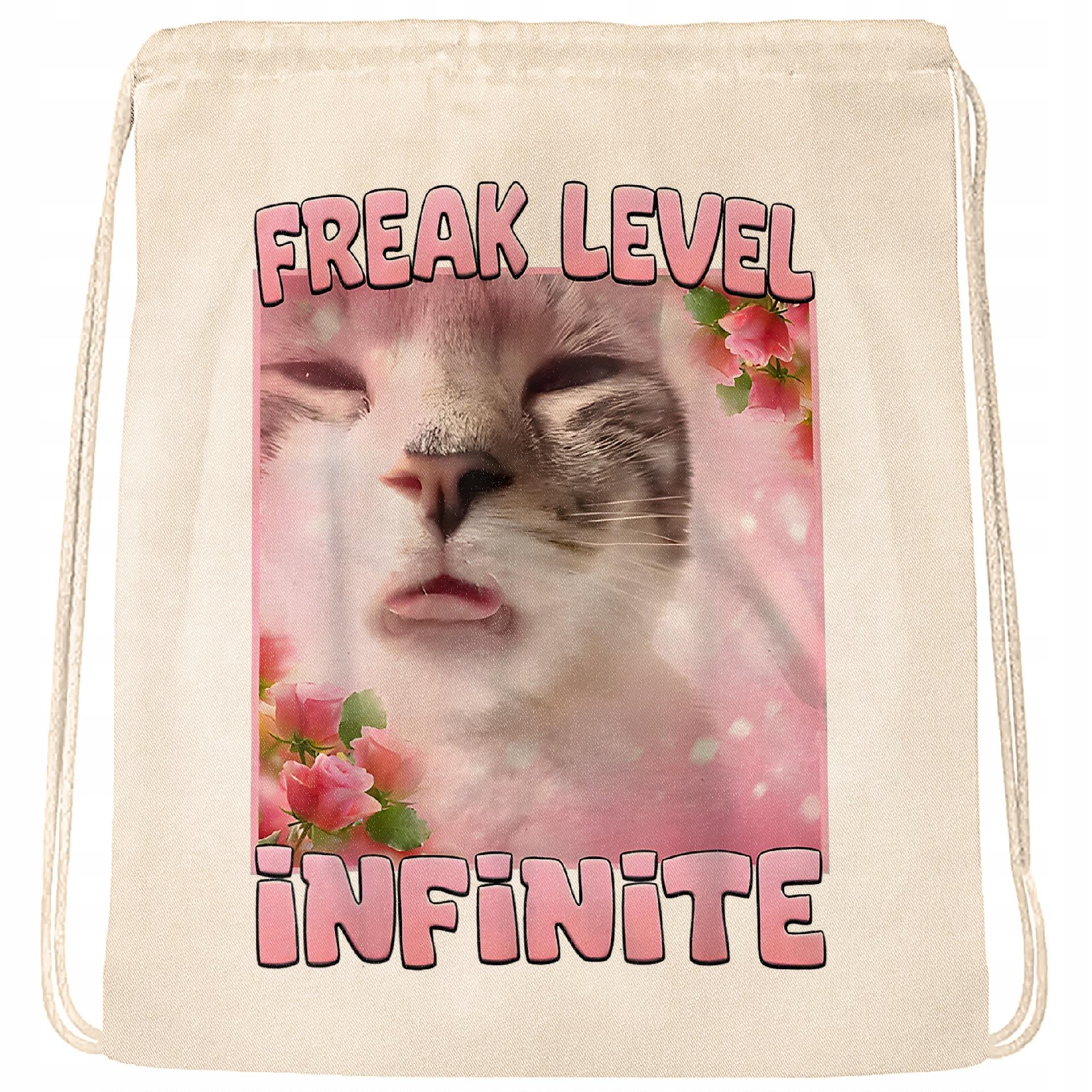 Plecak bawełniany Freak Level Infinite viral tiktok mem