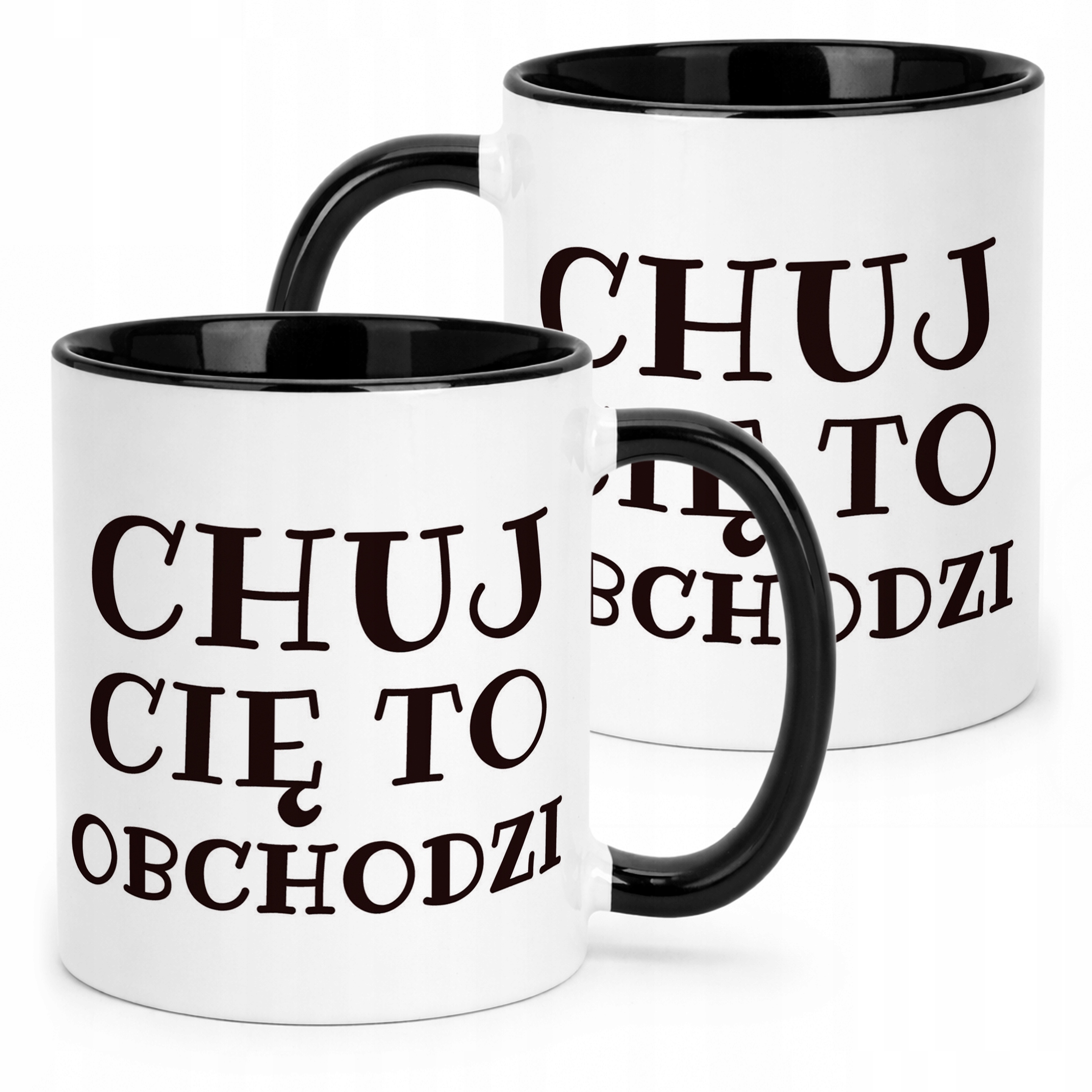 Kubek Czarny Ch*j Cię To Obchodzi Śmieszny Zabawny Prezent