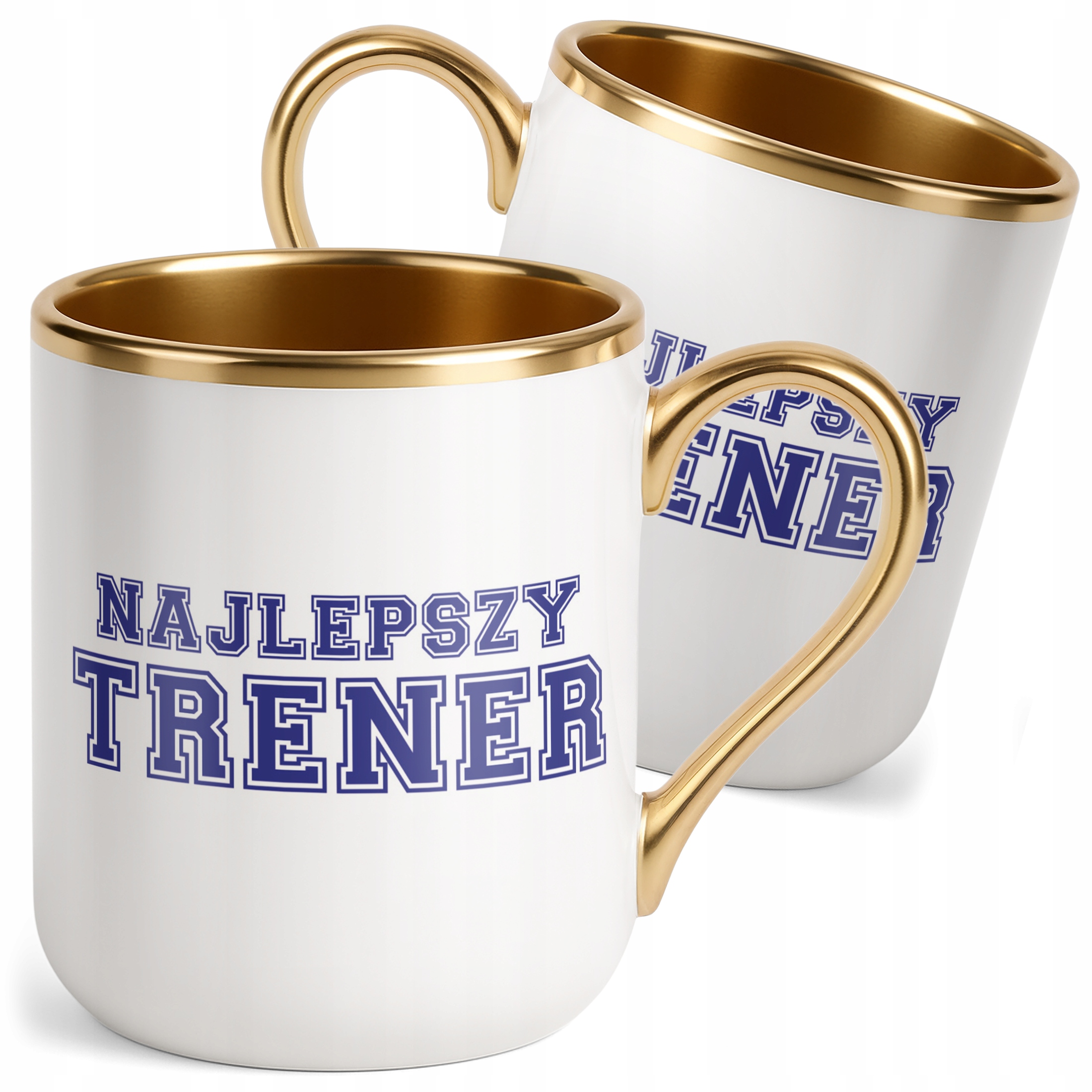 Kubek Premium Złoty Najlepszy Trener Sport Prezent Upominek