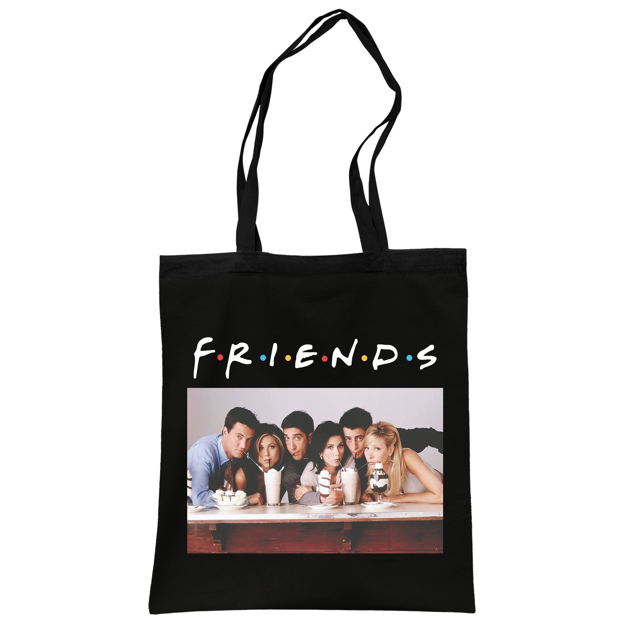 Torba bawełniana czarna na zakupy Friends Dla Fanów Serialu