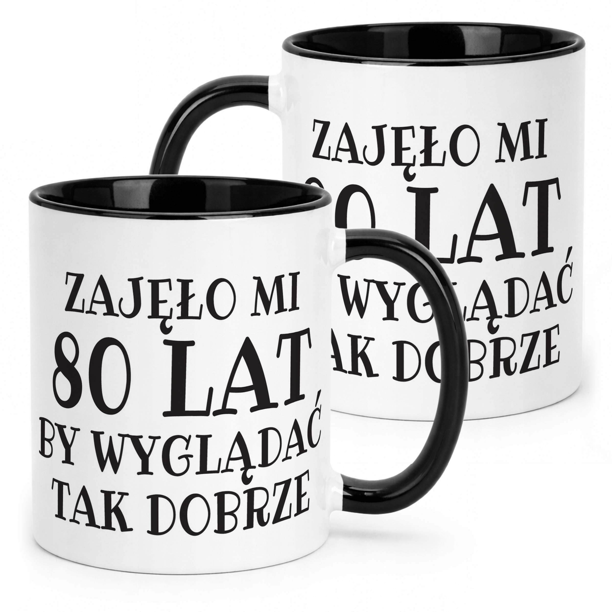 Kubek Czarny Zajęło Mi 80 Lat Na Urodziny Prezent Upominek