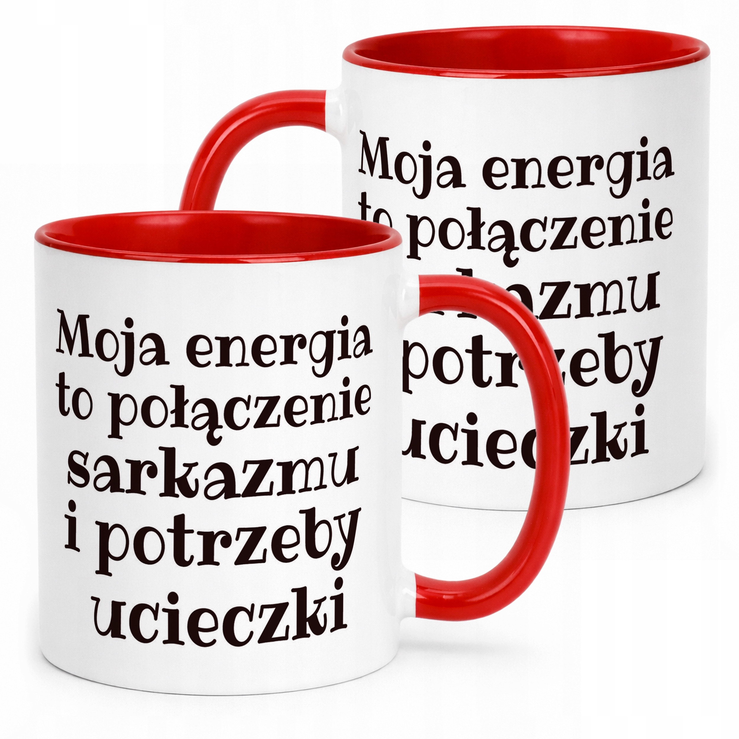 Kubek ceramiczny Moja Energia To Połączenie Śmieszny Zabawny Prezent