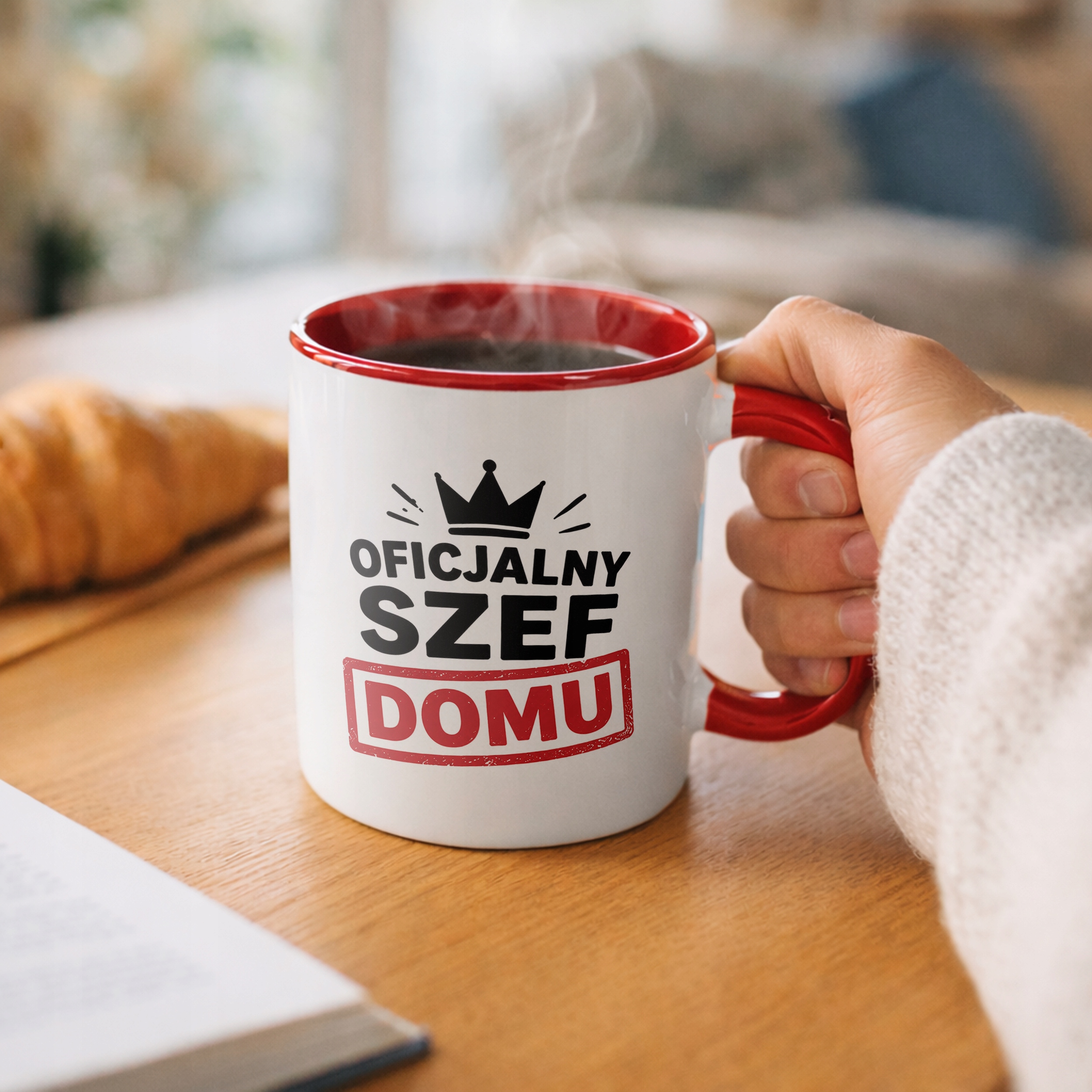 Kubek Czerwony upominek na Dzień Ojca prezent dla taty