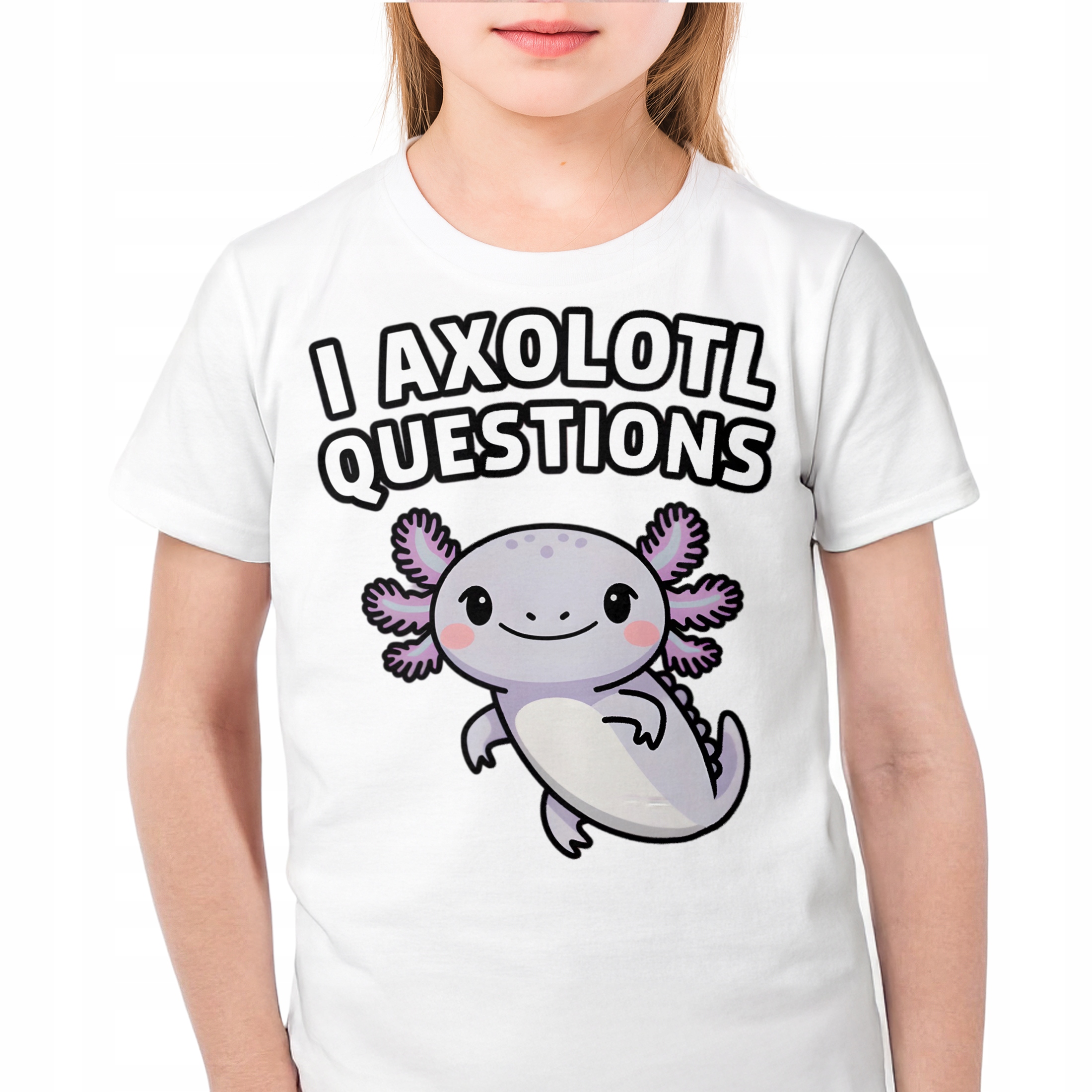 Koszulka dziecięca biała Aksolotl Axolotl Mine craft Trend HIT