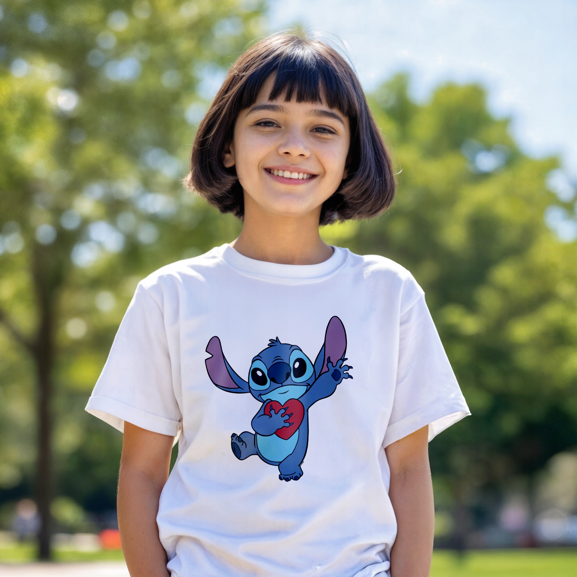 Koszulka biała dziecięca Stitch Lilo i Stich Dla Fanów