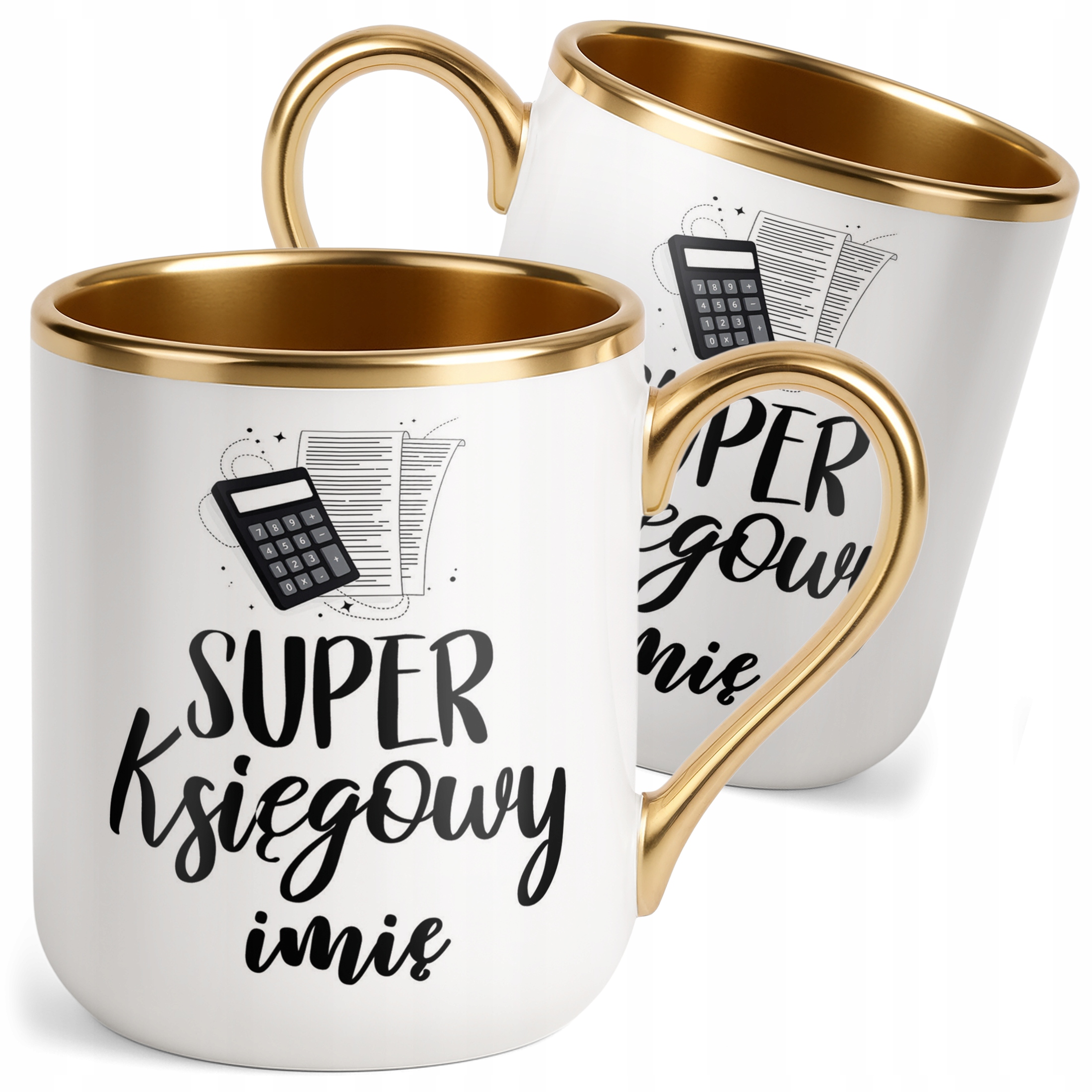 Kubek Premium Złoty Personalizowany Super Księgowy Prezent Upominek