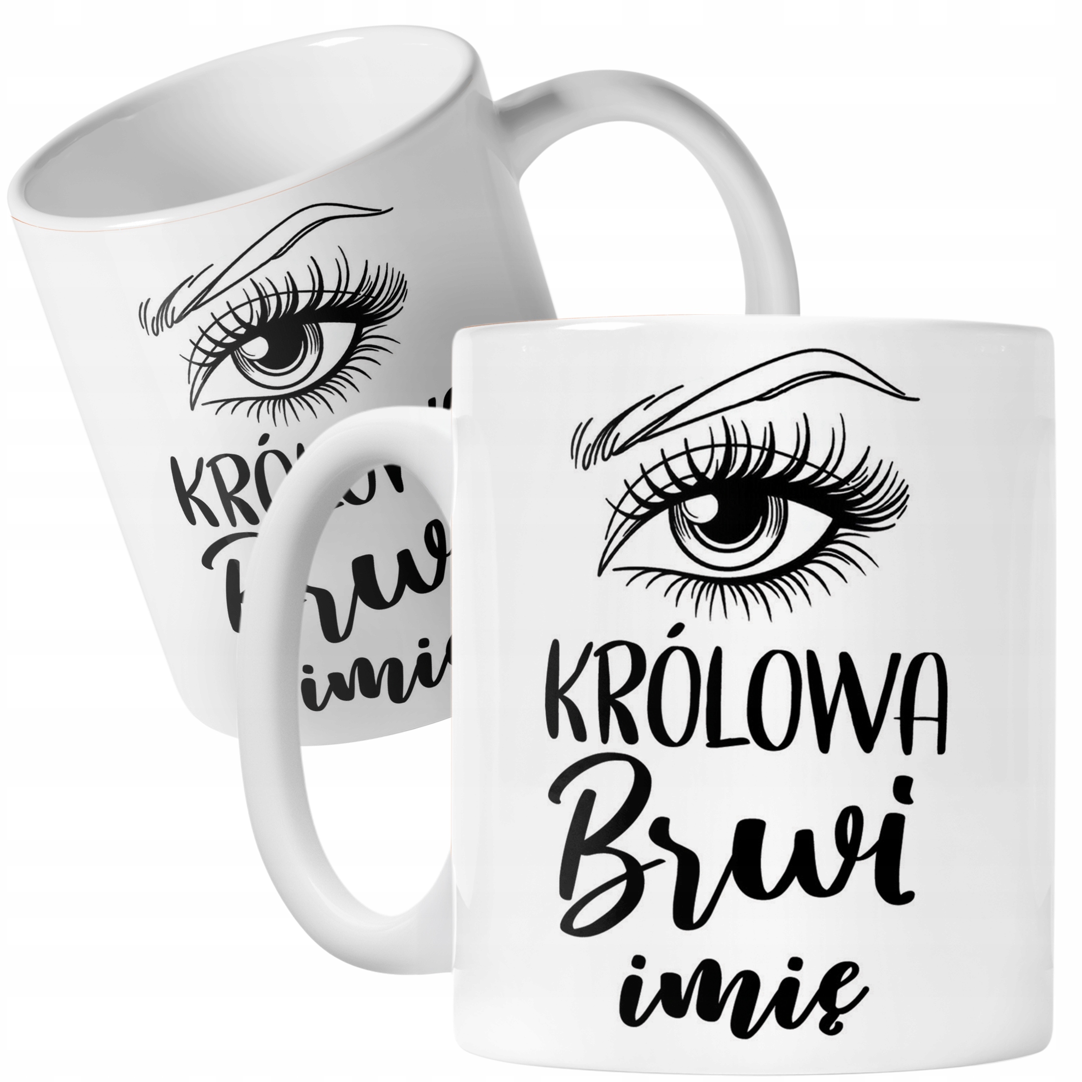 Kubek Ceramiczny Personalizowany Królowa Brwi Dla Stylistki Prezent