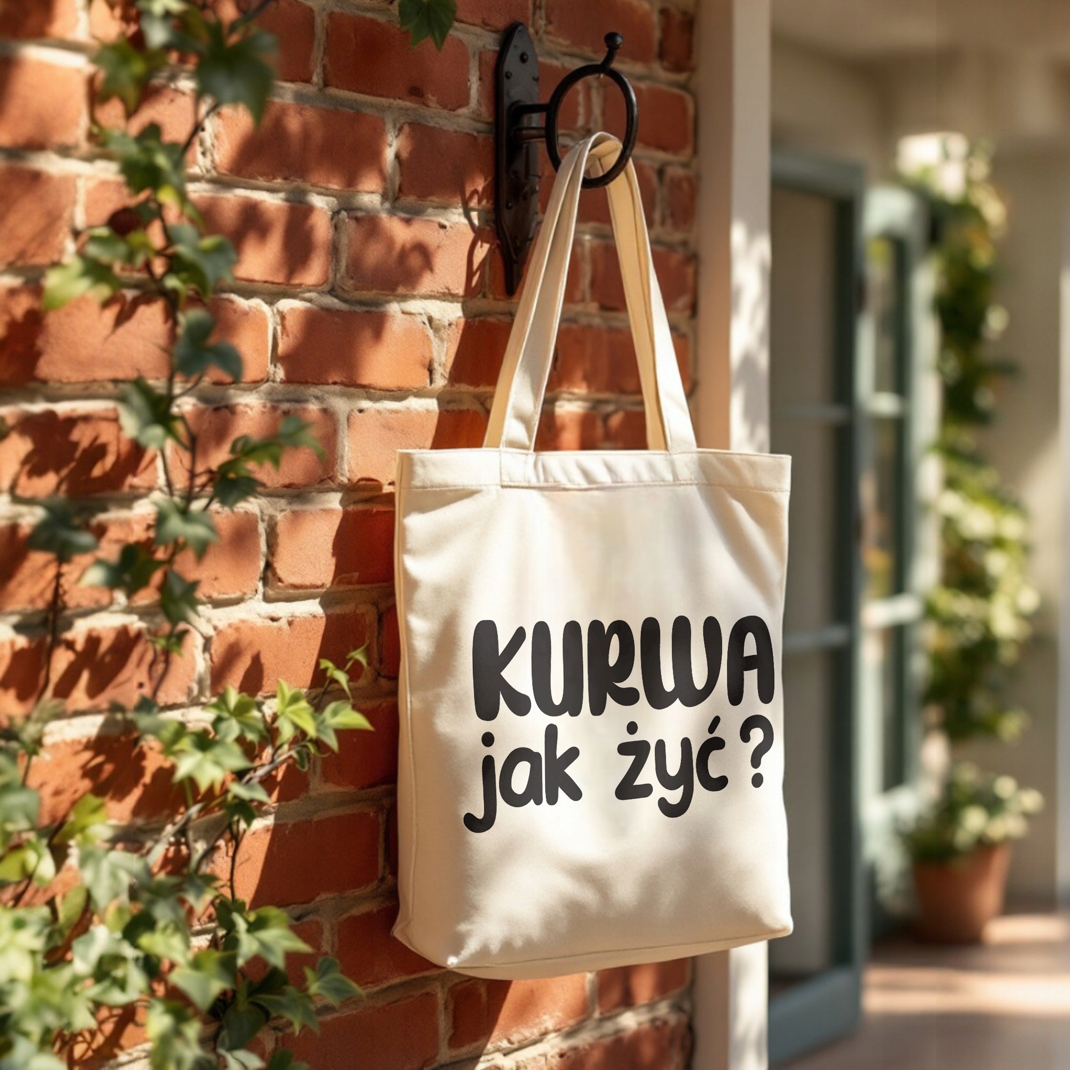 Torba bawełniana premium Ku**a Jak Żyć Zabawny Prezent
