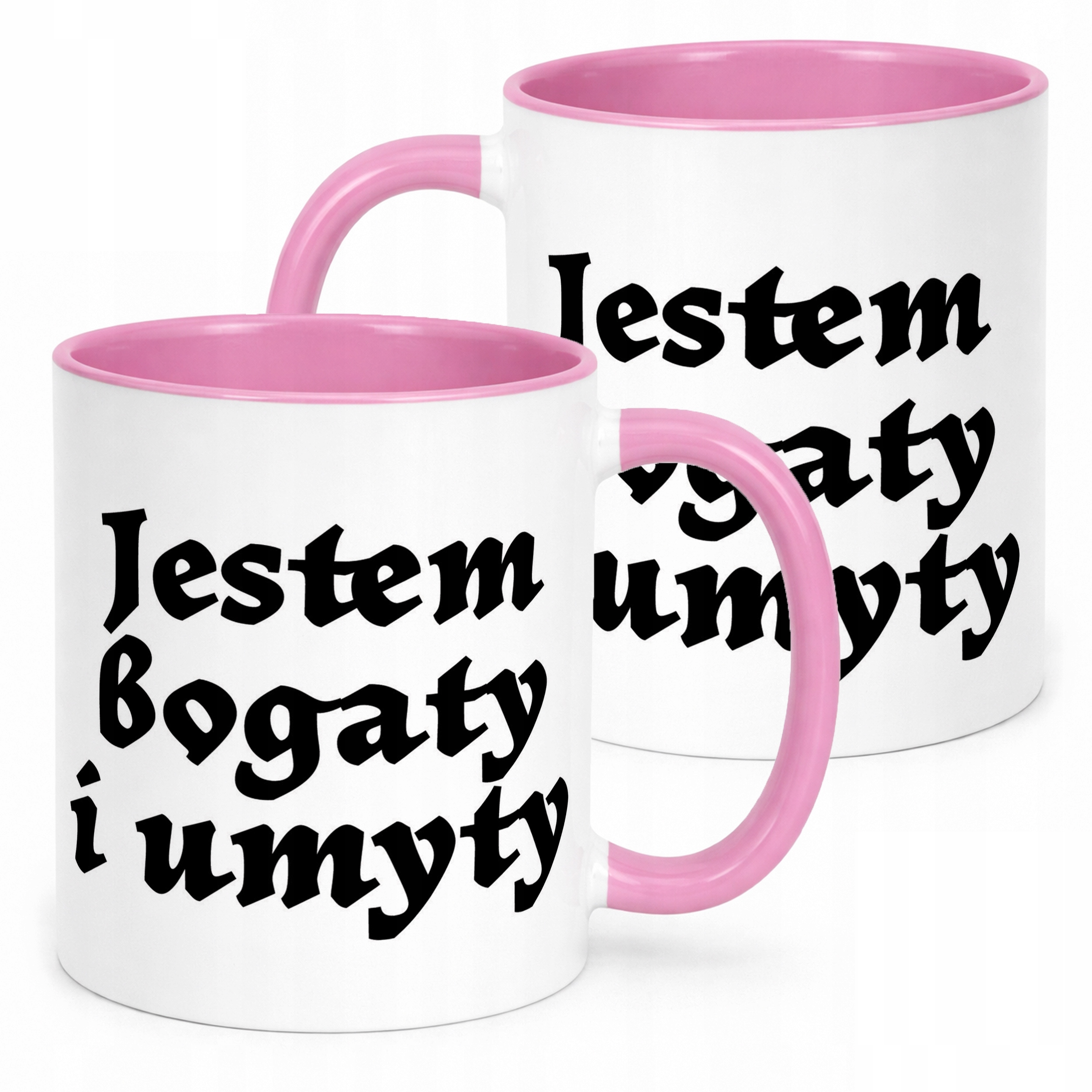 Kubek Różowy 1670 Jestem Bogaty i Umyty Dla Fanów Serialu Prezent