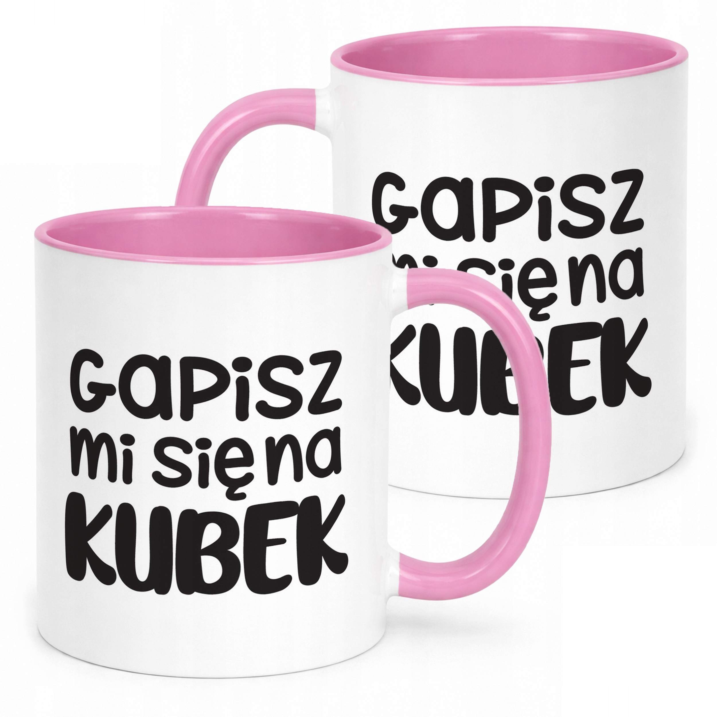 Kubek Różowy Gapisz Mi Się Na Kubek Śmieszny Zabawny Prezent