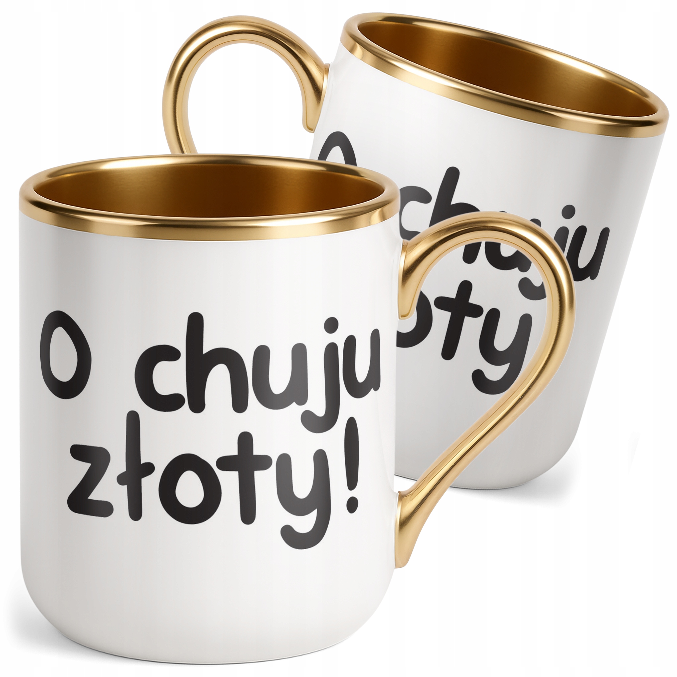 Kubek Premium Złoty O Ch**u Złoty Śmieszny Zabawny Prezent